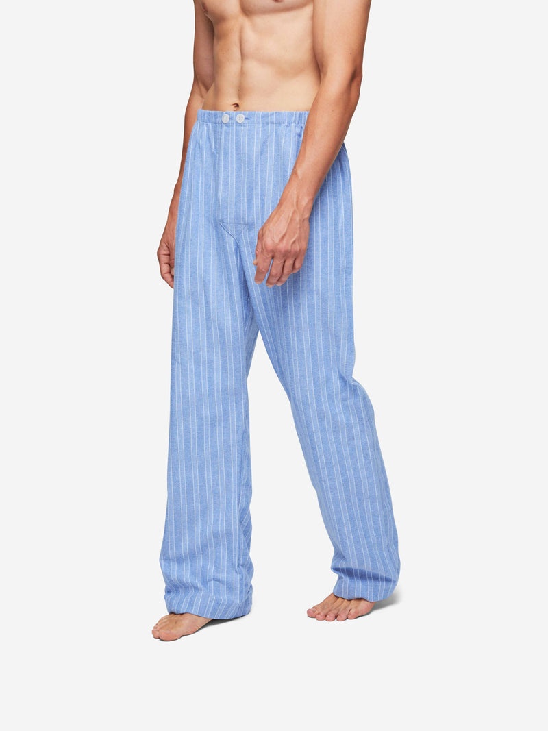 Men's Classic Fit Pyjamas Arran 20 Brushed Cotton Blue - 5