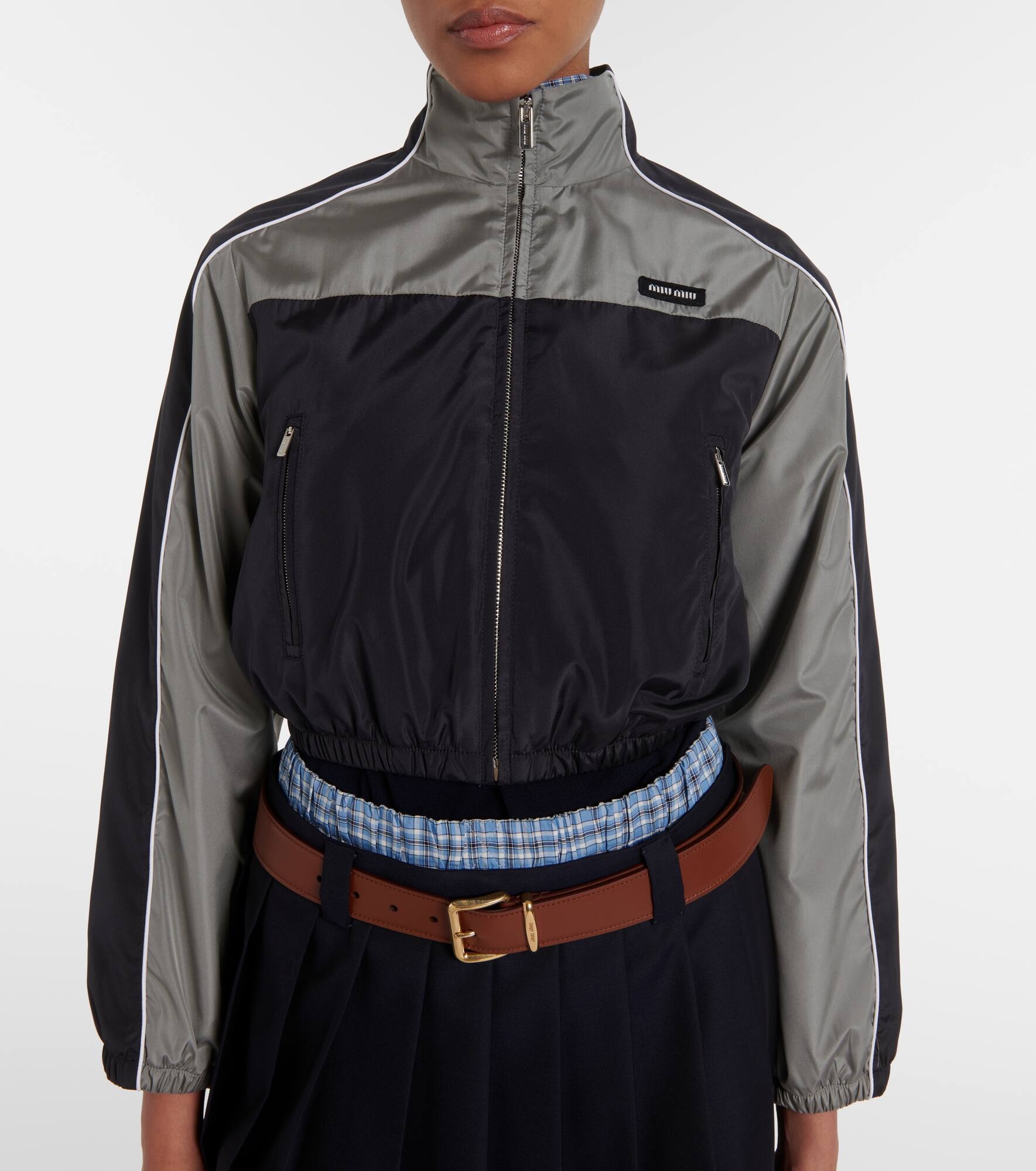 Technical cropped track jacket - 5