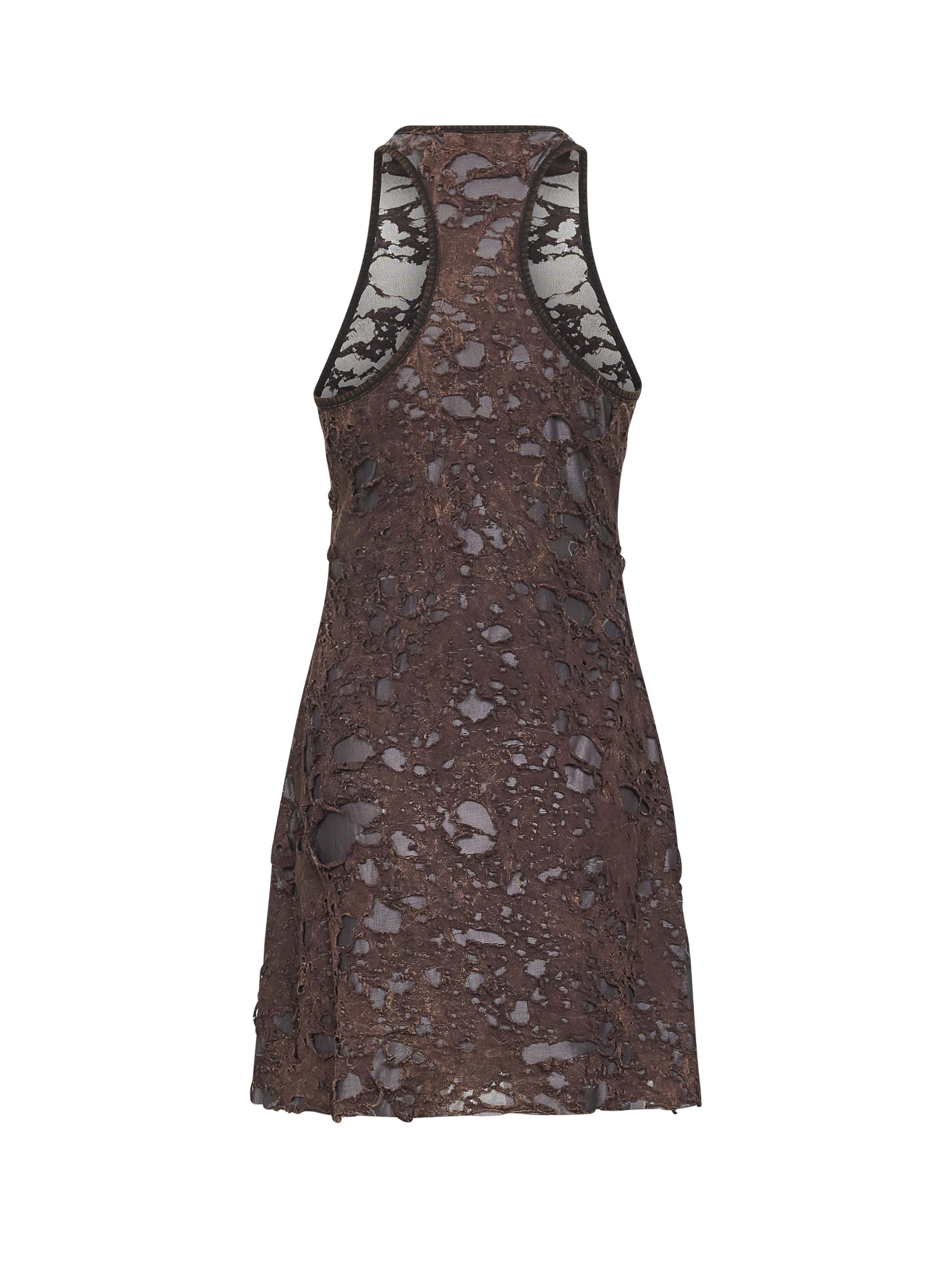 Diesel Women Brown Destroyed Jersey D-Ilmy Minidress - 2