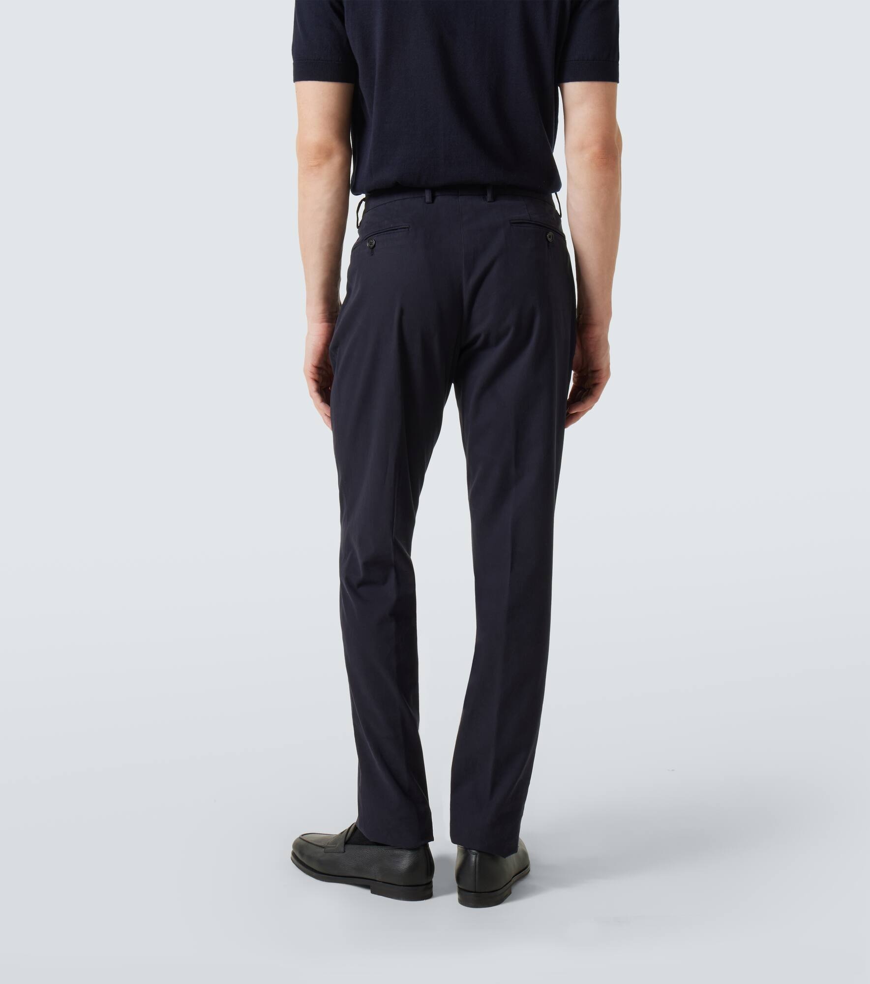 Cotton-blend straight pants - 4