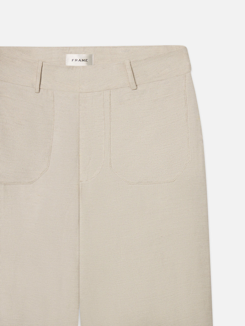 FRAME Le Slim Palazzo Modernist Pocket in Flax outlook