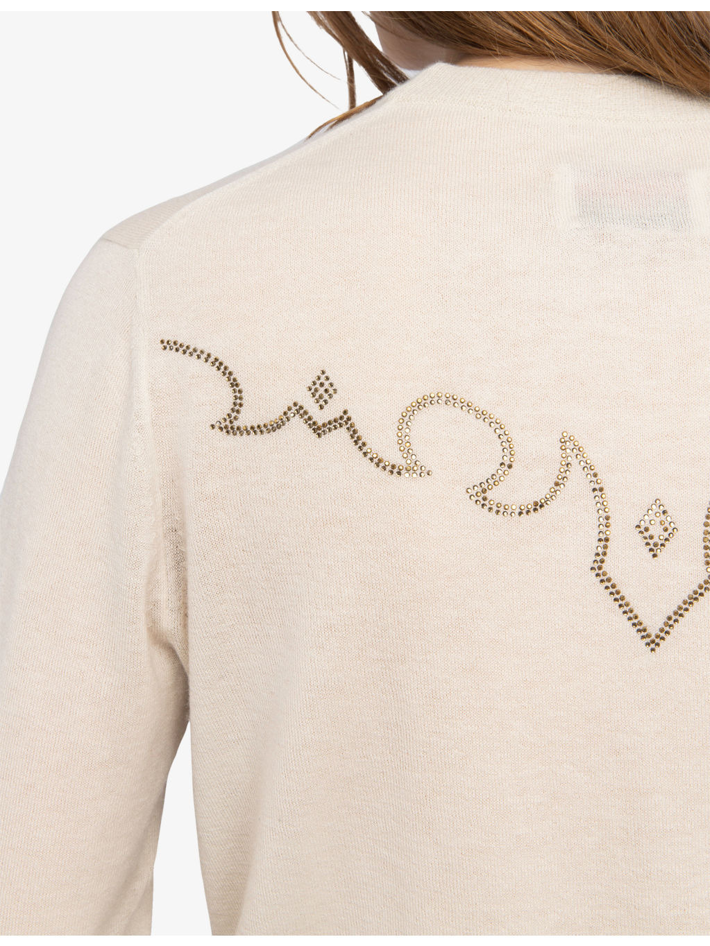 Miss Round-Neck Skull-Embellished Cashmere Jumper - 6