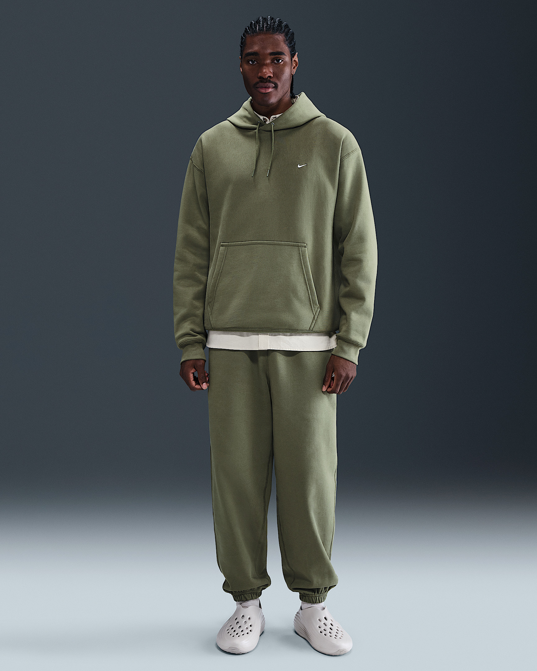 Nike Solo Swoosh Men's Cuffed Fleece Pants - 1