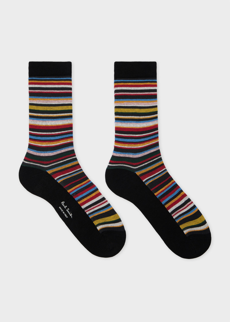 Paul Smith Women's Sheer 'Signature Stripe' Socks outlook