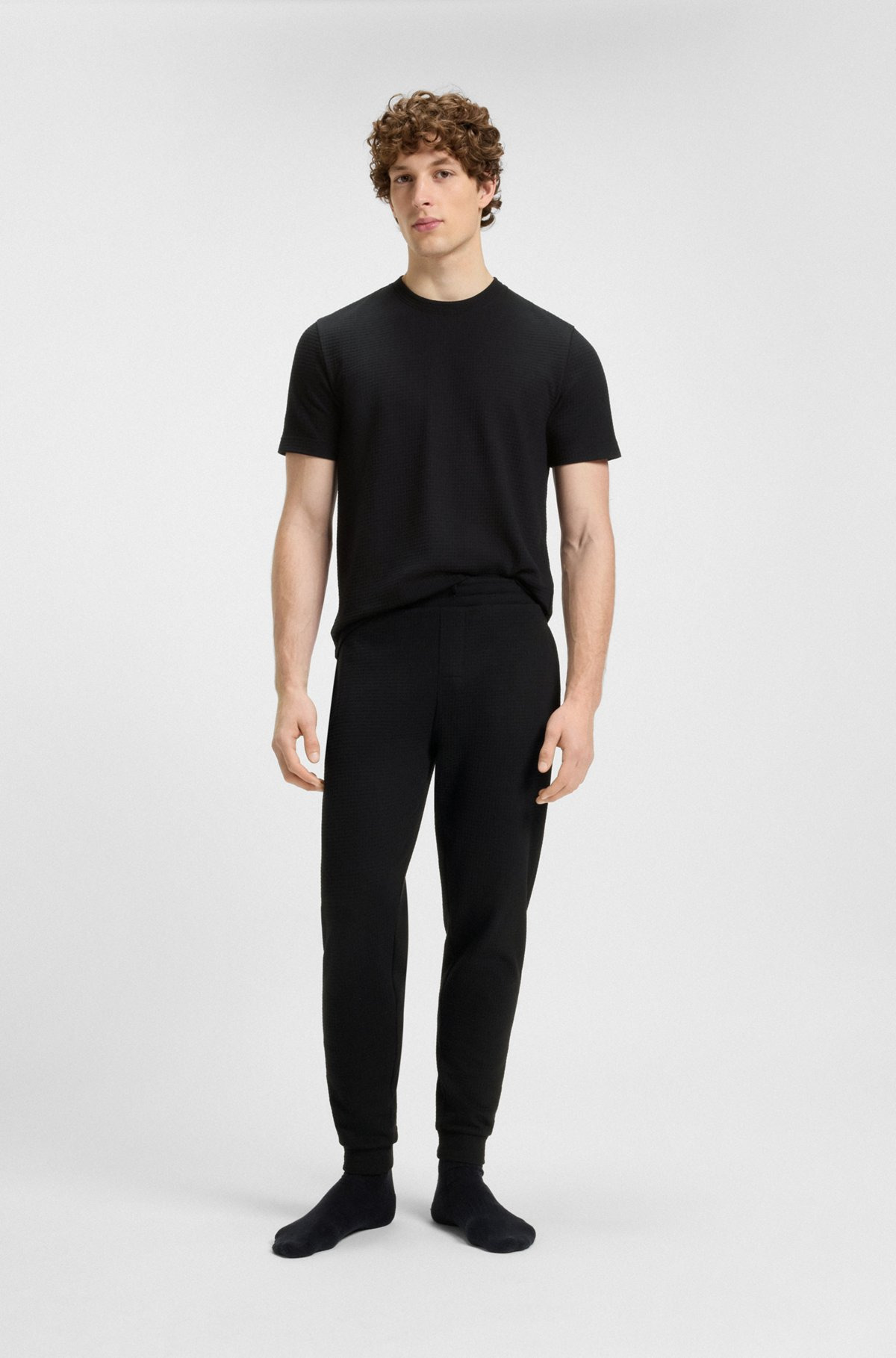COTTON PAJAMA BOTTOMS WITH EMBROIDERED LOGO - 3