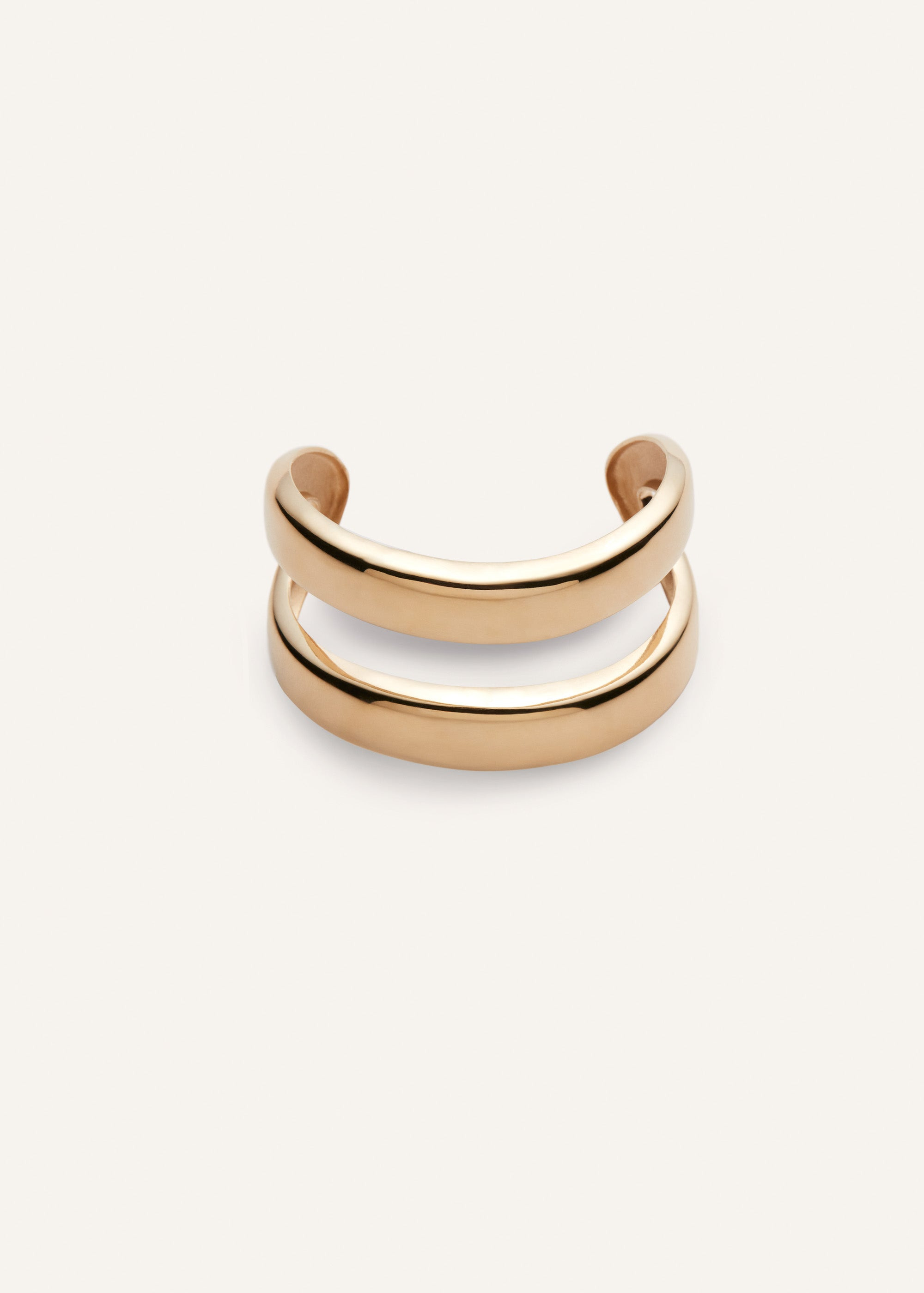 Double-row cuff bracelet in gold - 1