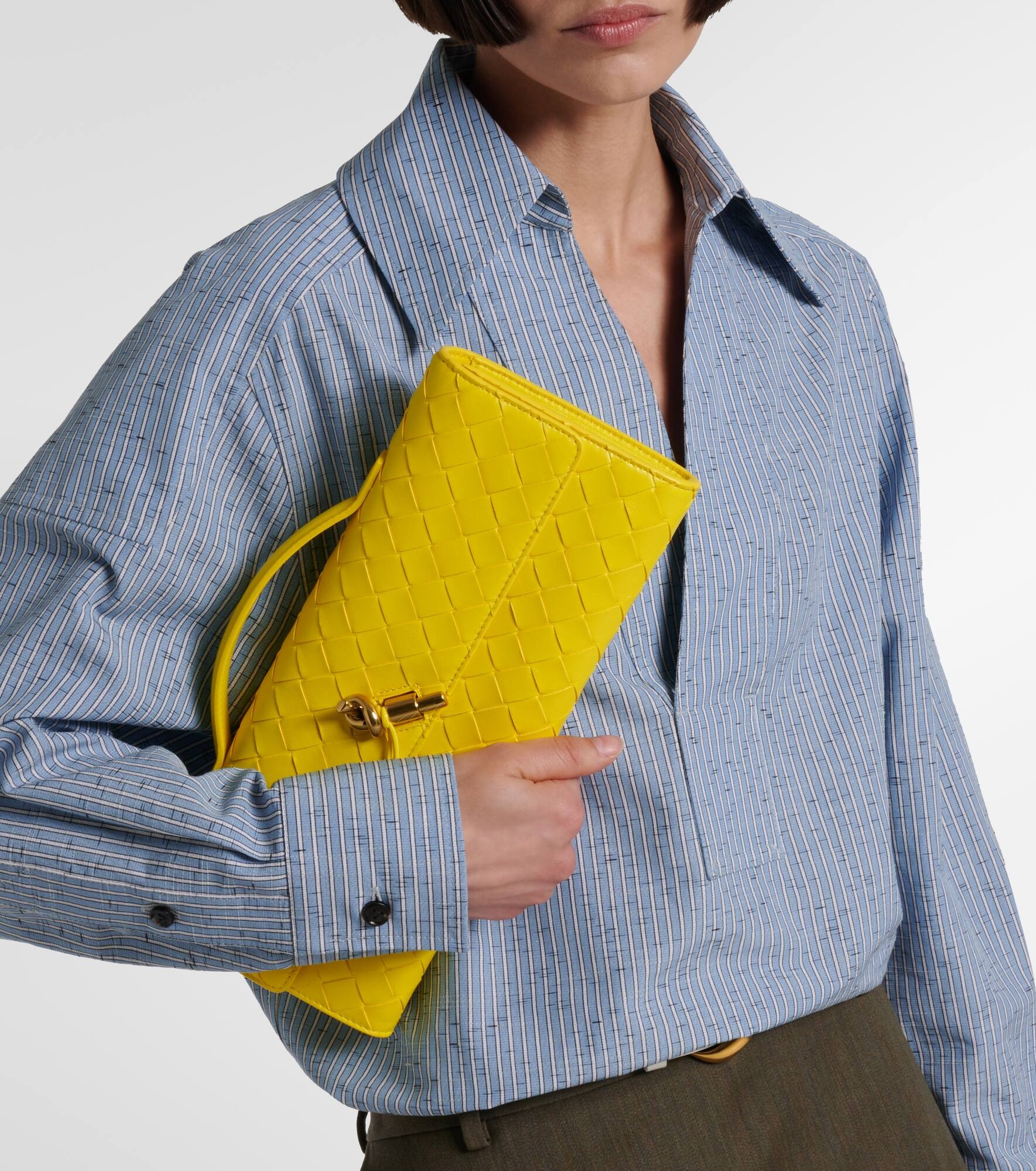 Andiamo Intrecciato leather clutch - 7