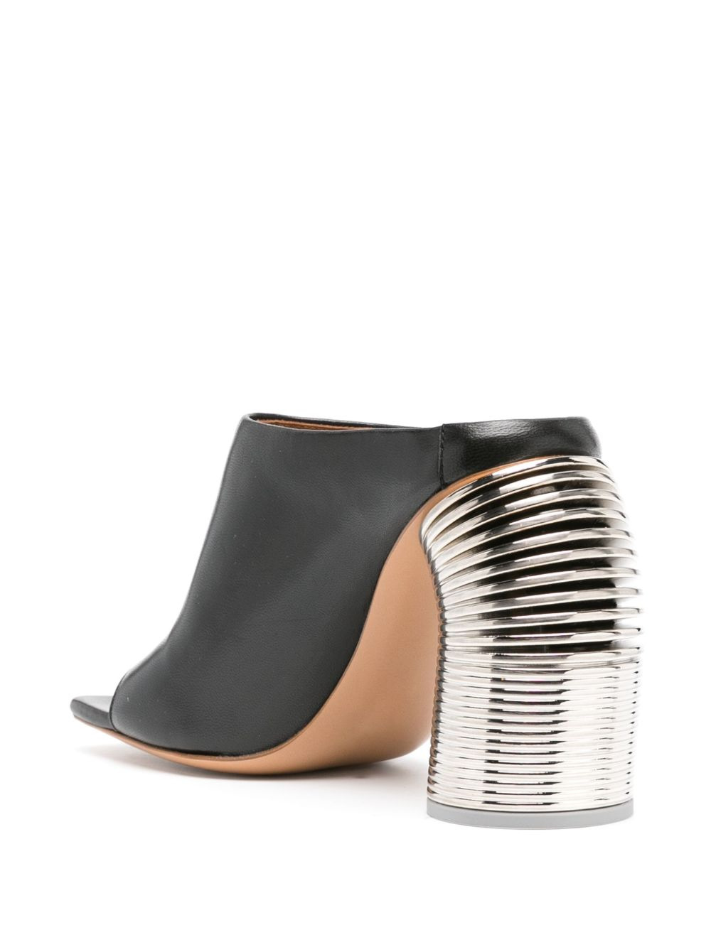 Spring 110mm leather mules - 3