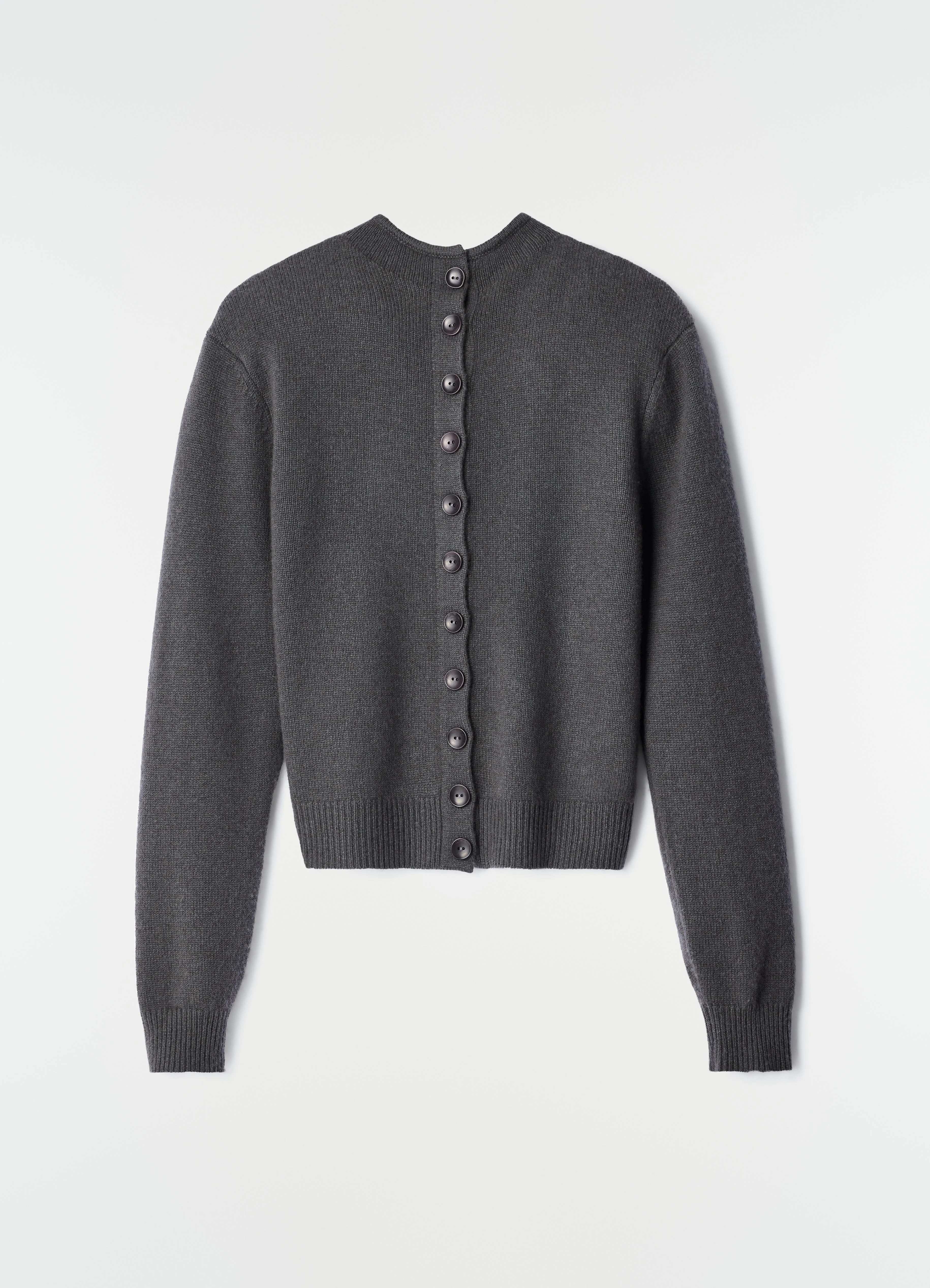 REVERSIBLE BUTTONED SWEATER IN CASHMERE - 1