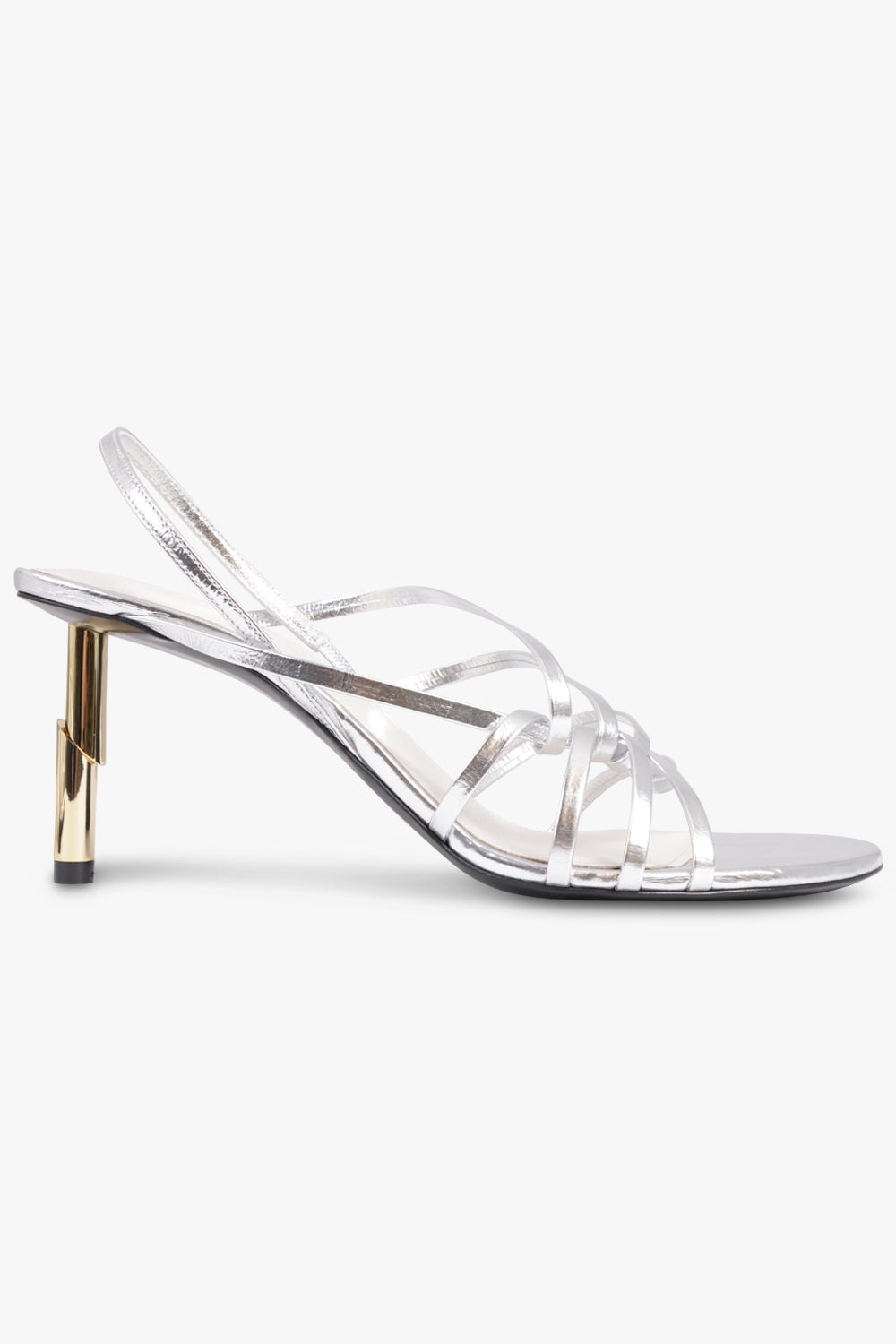 SEQUENCE STRAPPY 75MM SANDAL | SILVER/GOLD - 2