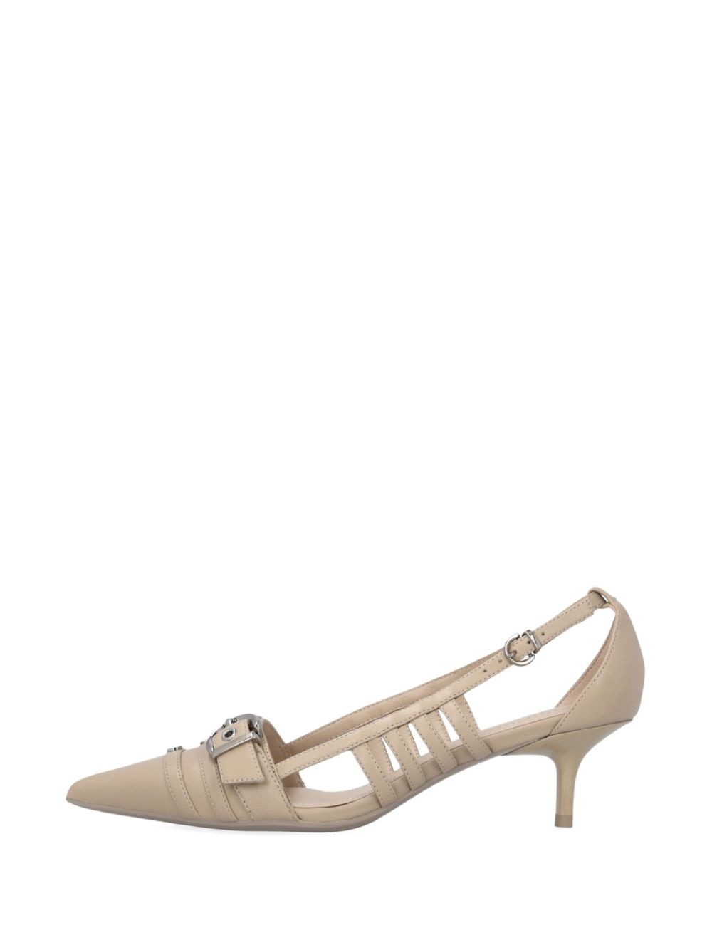 multi-straps leather pumps - 5