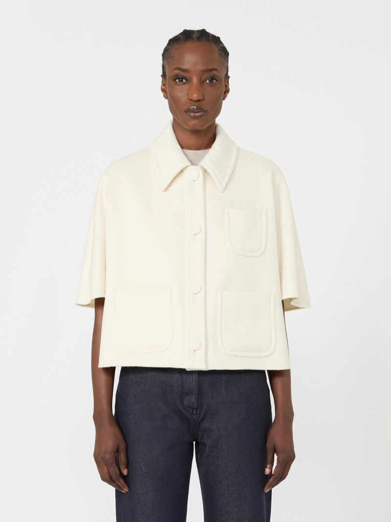 AGILE Lightweight cashmere cape - WHITE 3