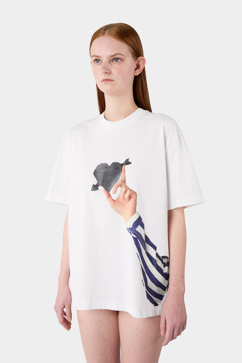 ''CUORE DI PIETRA'' T-SHIRT / off-white 1