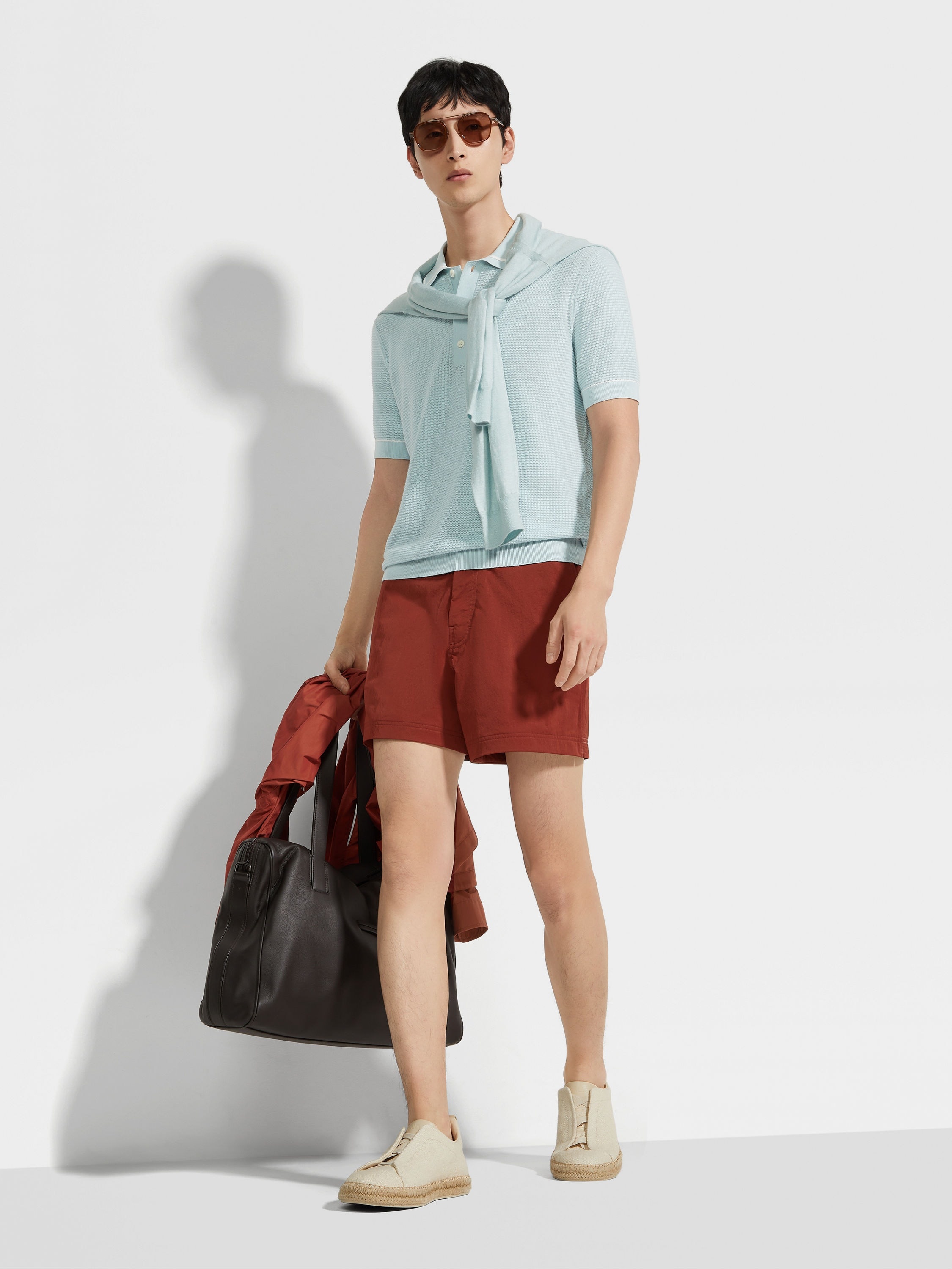 ZEGNA 232 ROAD BRAND MARK SWIM TRUNKS - 4