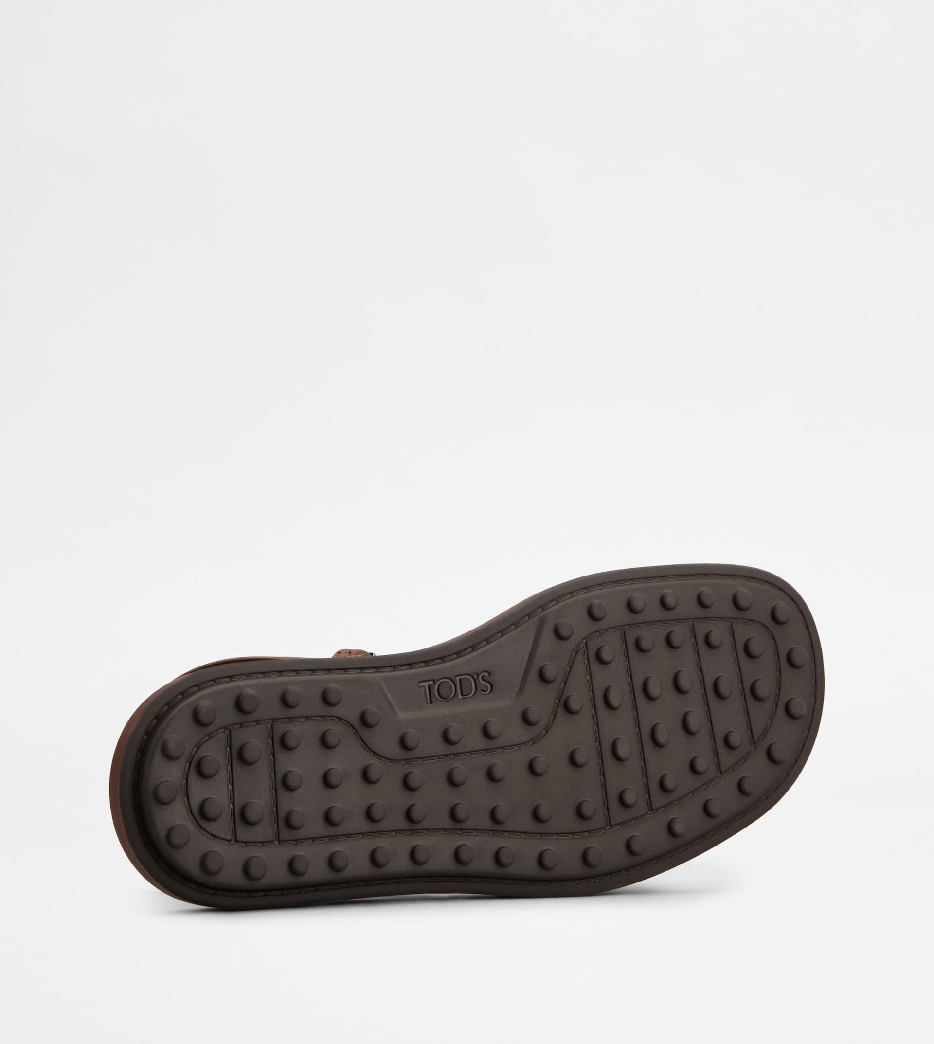 SANDALS IN LEATHER - BROWN - 4