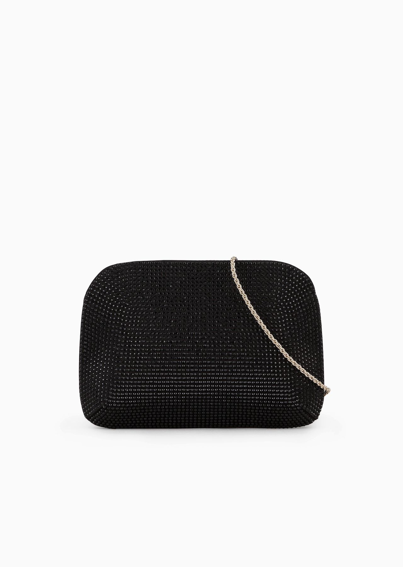 La Prima satin and rhinestone clutch bag - 1