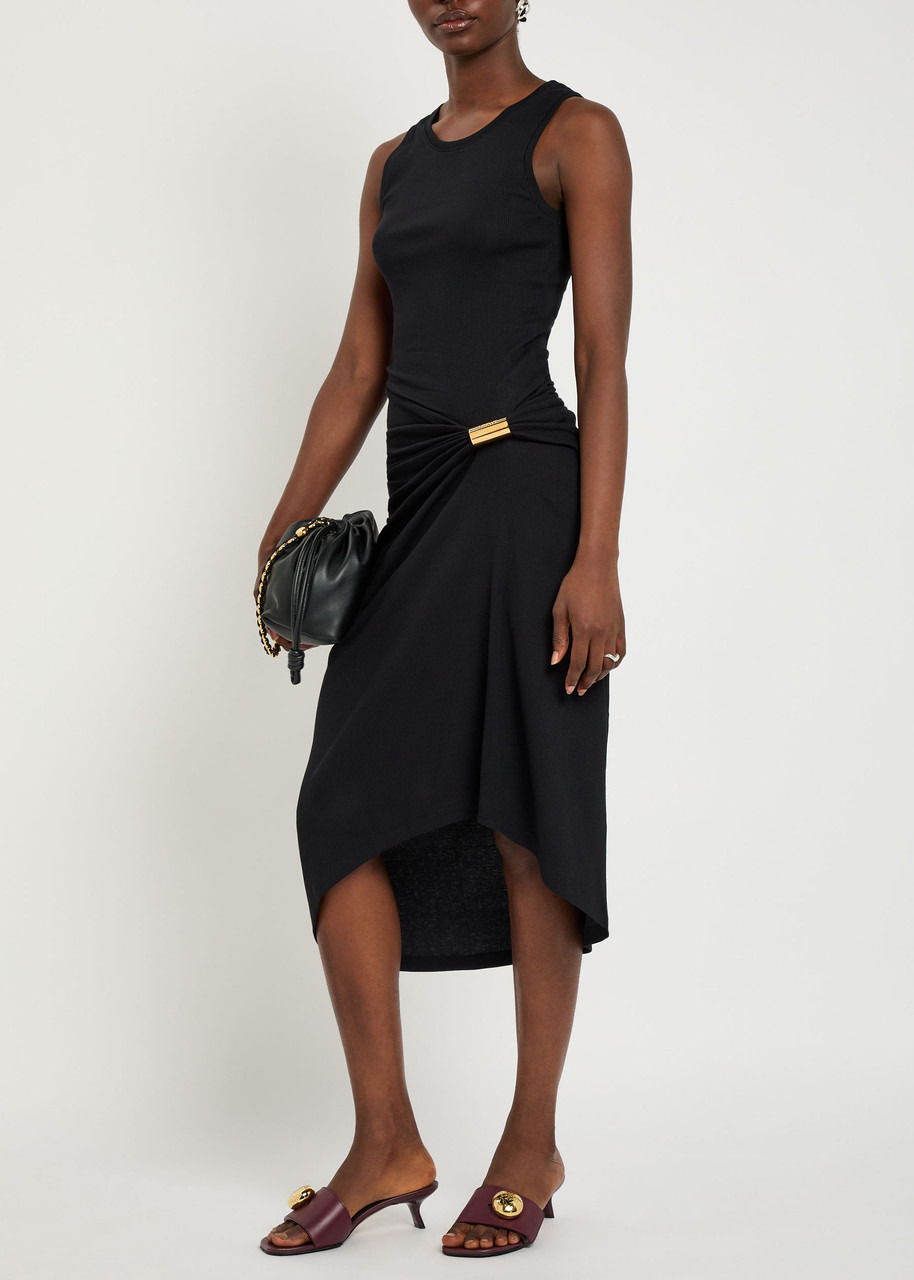 Loewe Draped Stretch-cotton Midi Dress - 4
