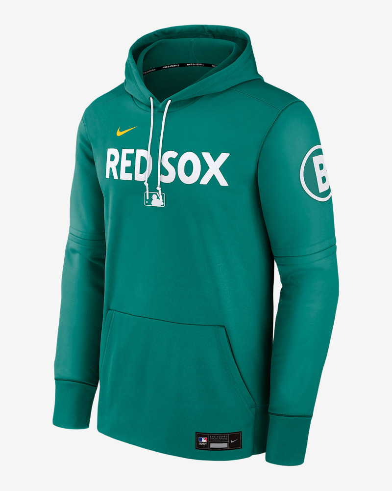 Boston Red Sox Authentic Collection City Connect Men's Nike Therma MLB Pullover Hoodie 1