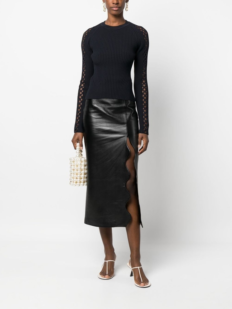 SIMKHAI ribbed-knit cut-out jumper outlook