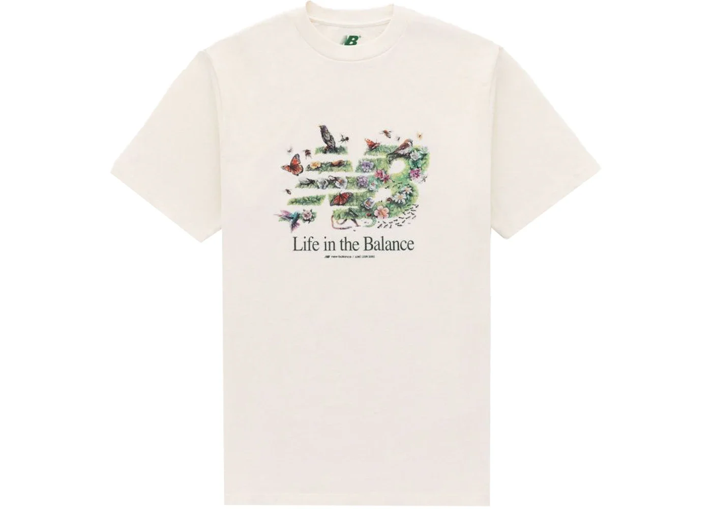 Aime Leon Dore x New Balance Life In The Balance Graphic Tee Off-White - 1