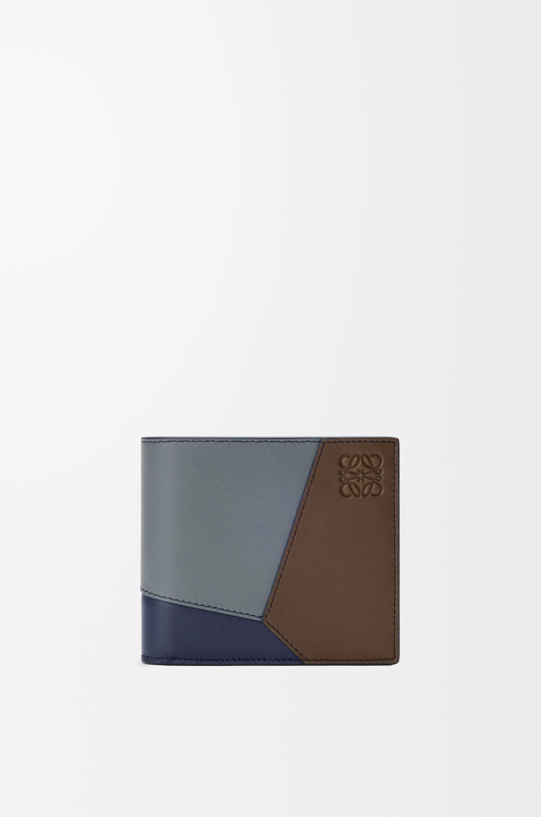 Puzzle bifold coin wallet in classic calfskin - 1