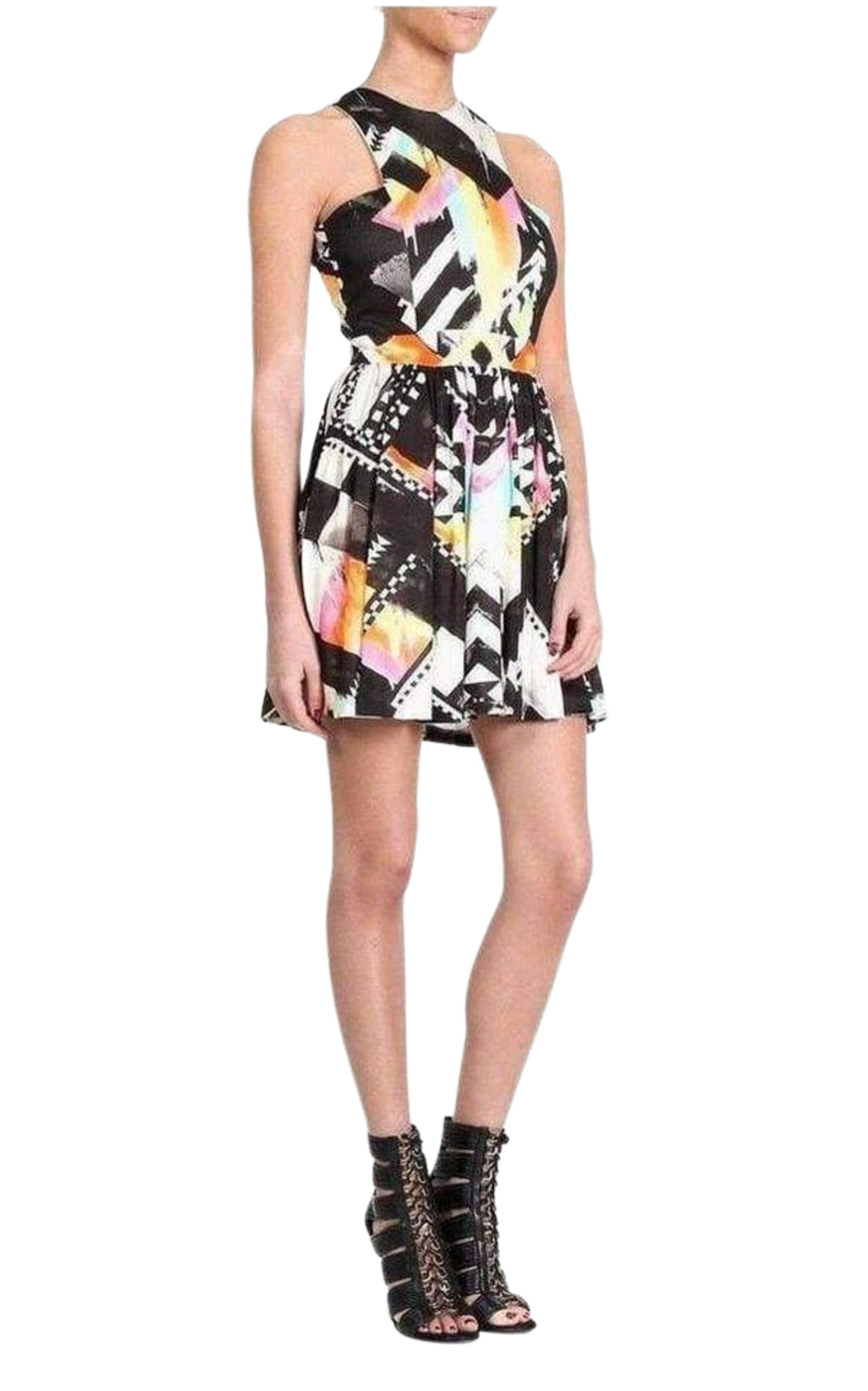 Printed Silk Jersey Mini Dress - 3