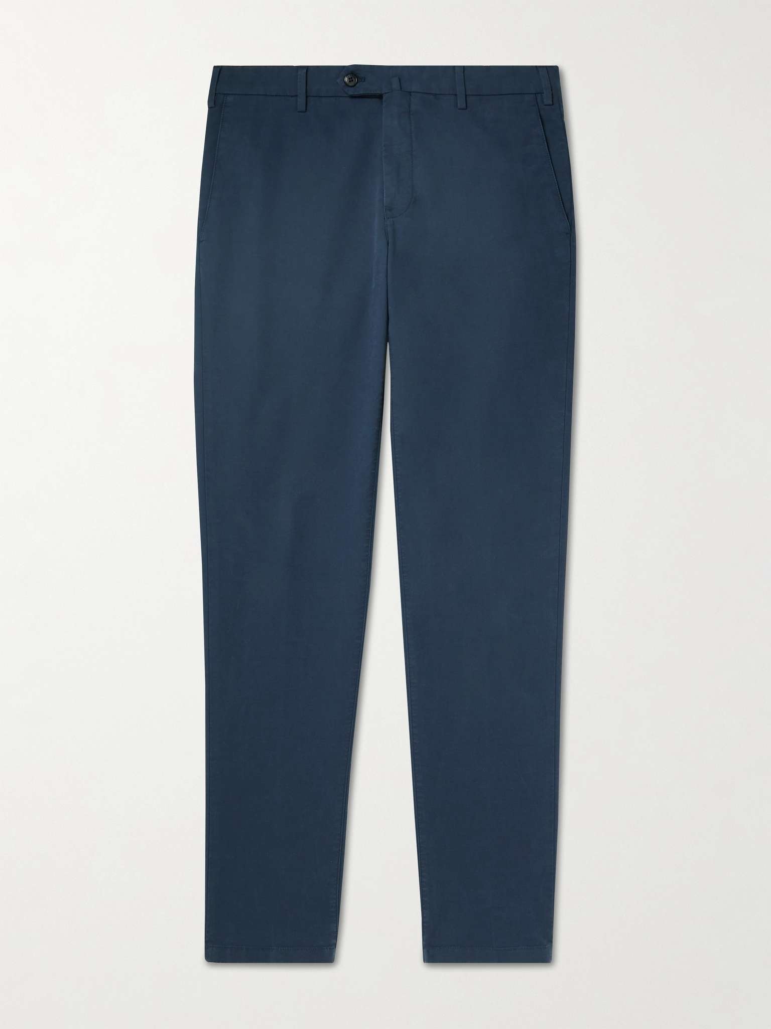 Slim-Fit Cotton-Blend Trousers - 1