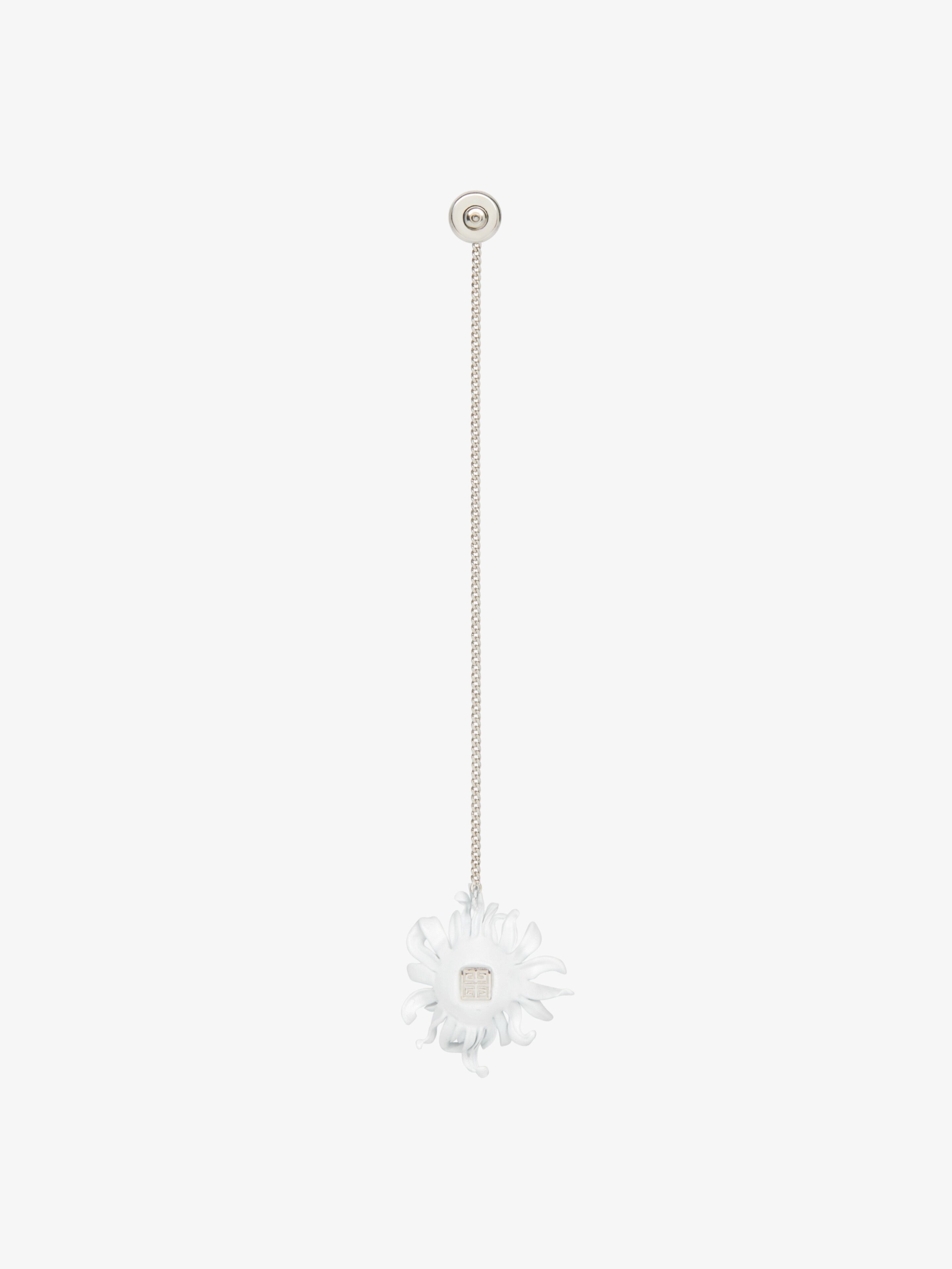 DAISY EARRING IN METAL AND ENAMEL WITH CRYSTALS - 2