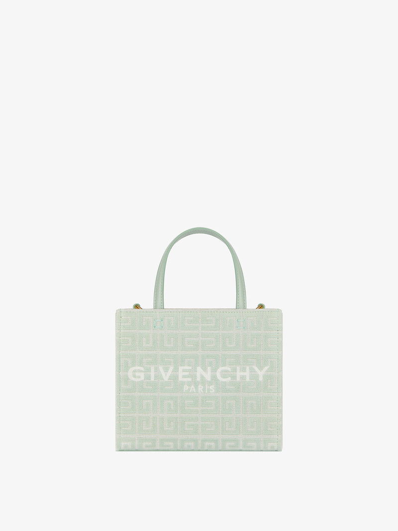 MINI G-TOTE SHOPPING BAG IN 4G EMBROIDERED CANVAS - 1
