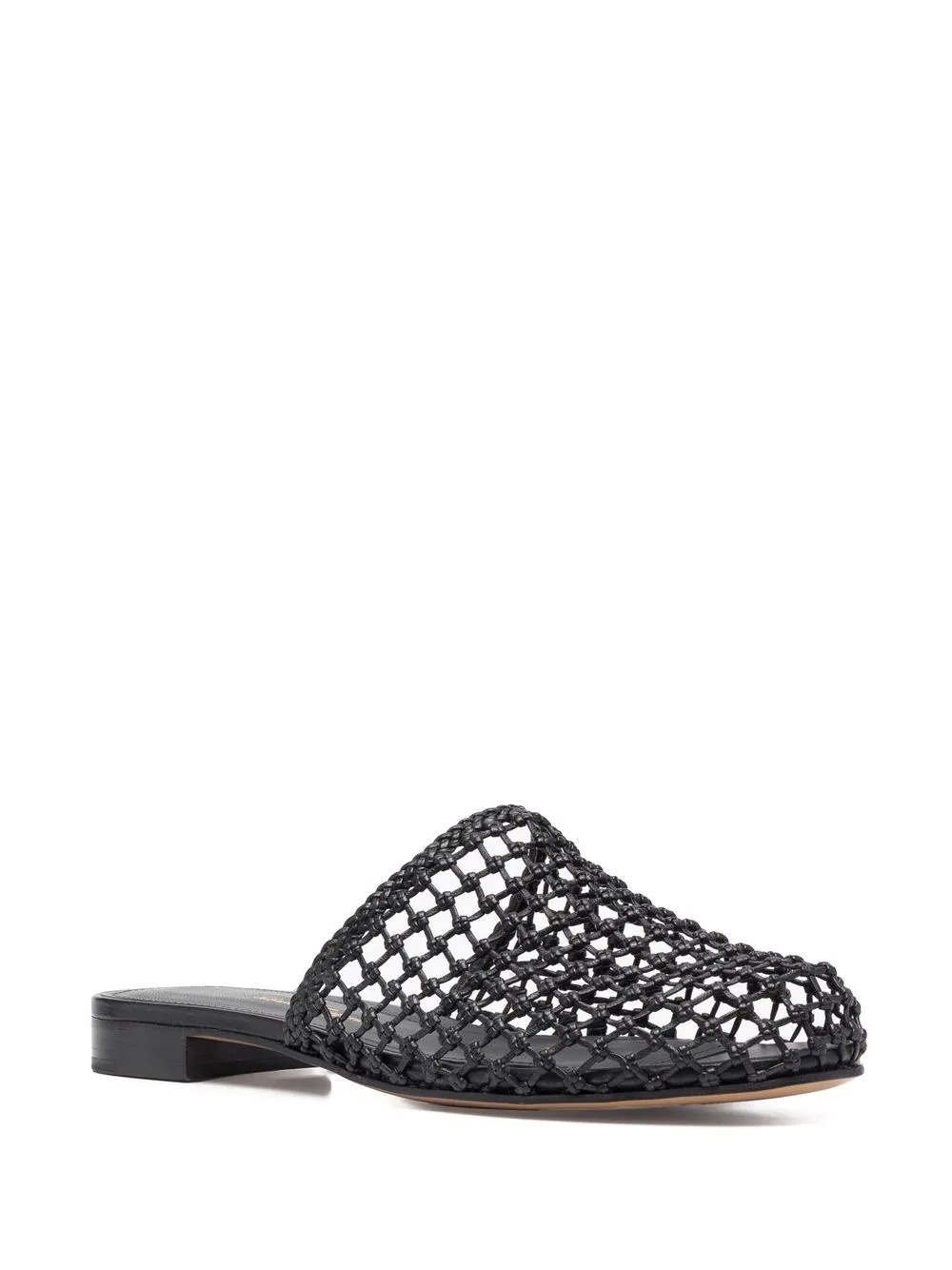 woven-design leather mules - 2