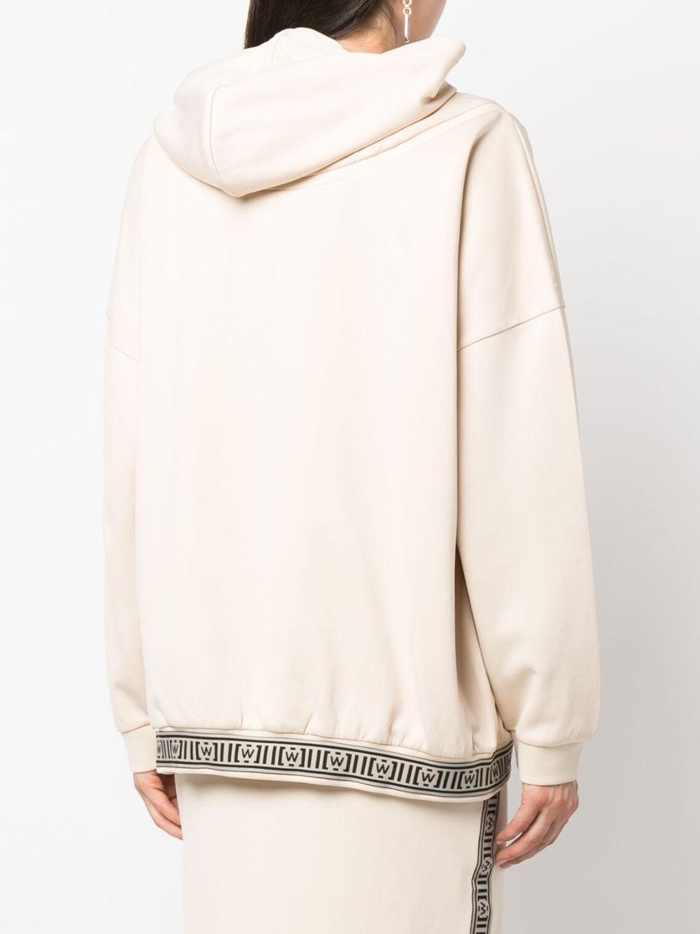 logo-print drawstring hoodie - 4