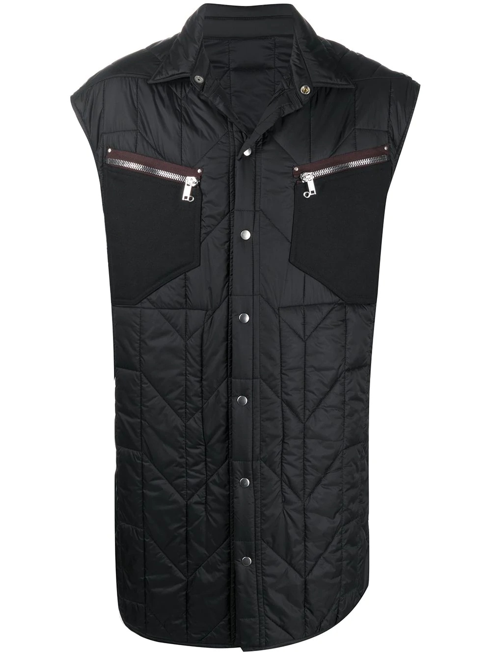 quilted design gilet - 1