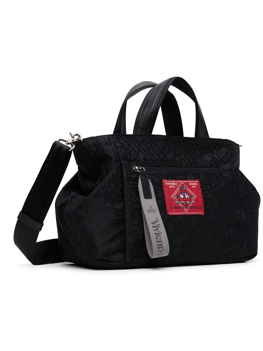 Black Tangled Jacquard Orb Tote - 2