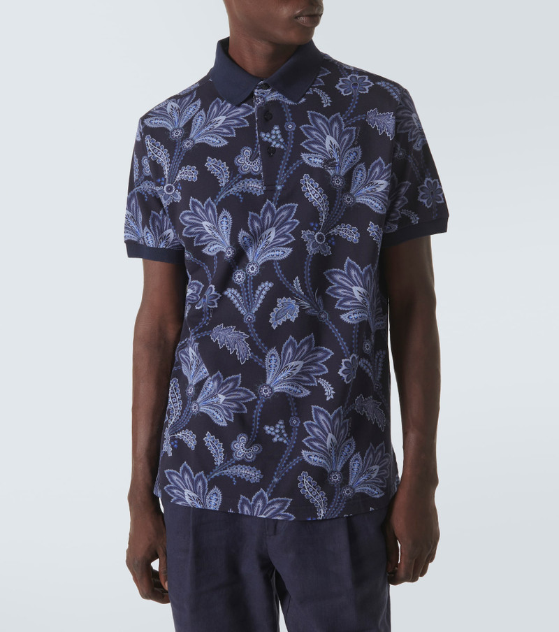 Printed cotton piqué polo shirt 3