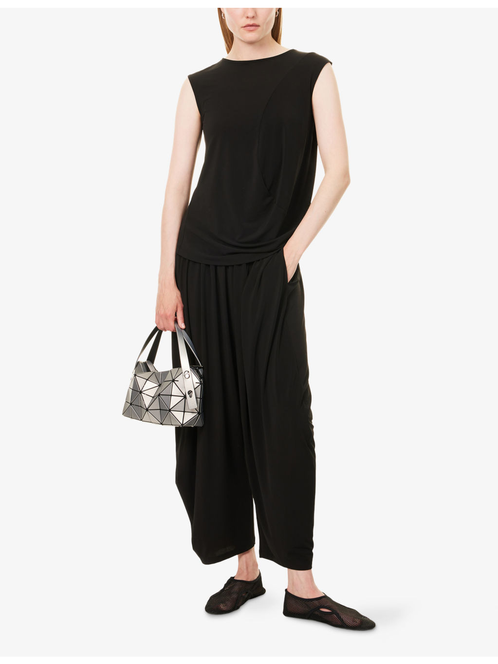 Draped Sleeveless Woven Top - 2