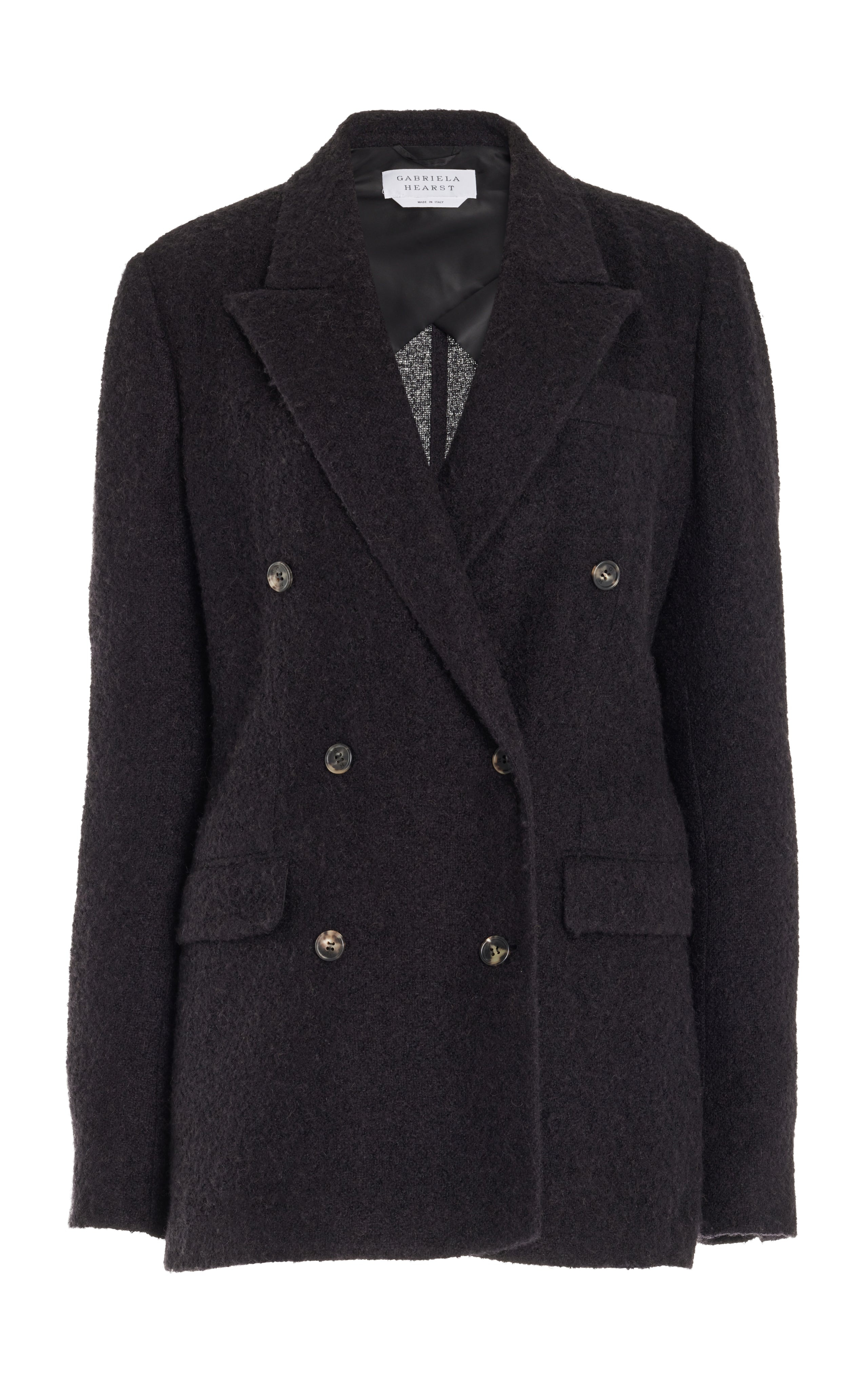 Amergin Jacket in Black Boucle Gauze - 1