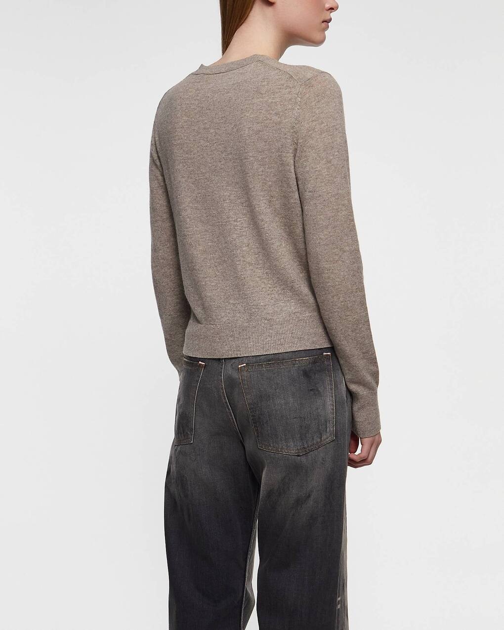 Cardigan Fitted Yak Wool Grey melange - 4