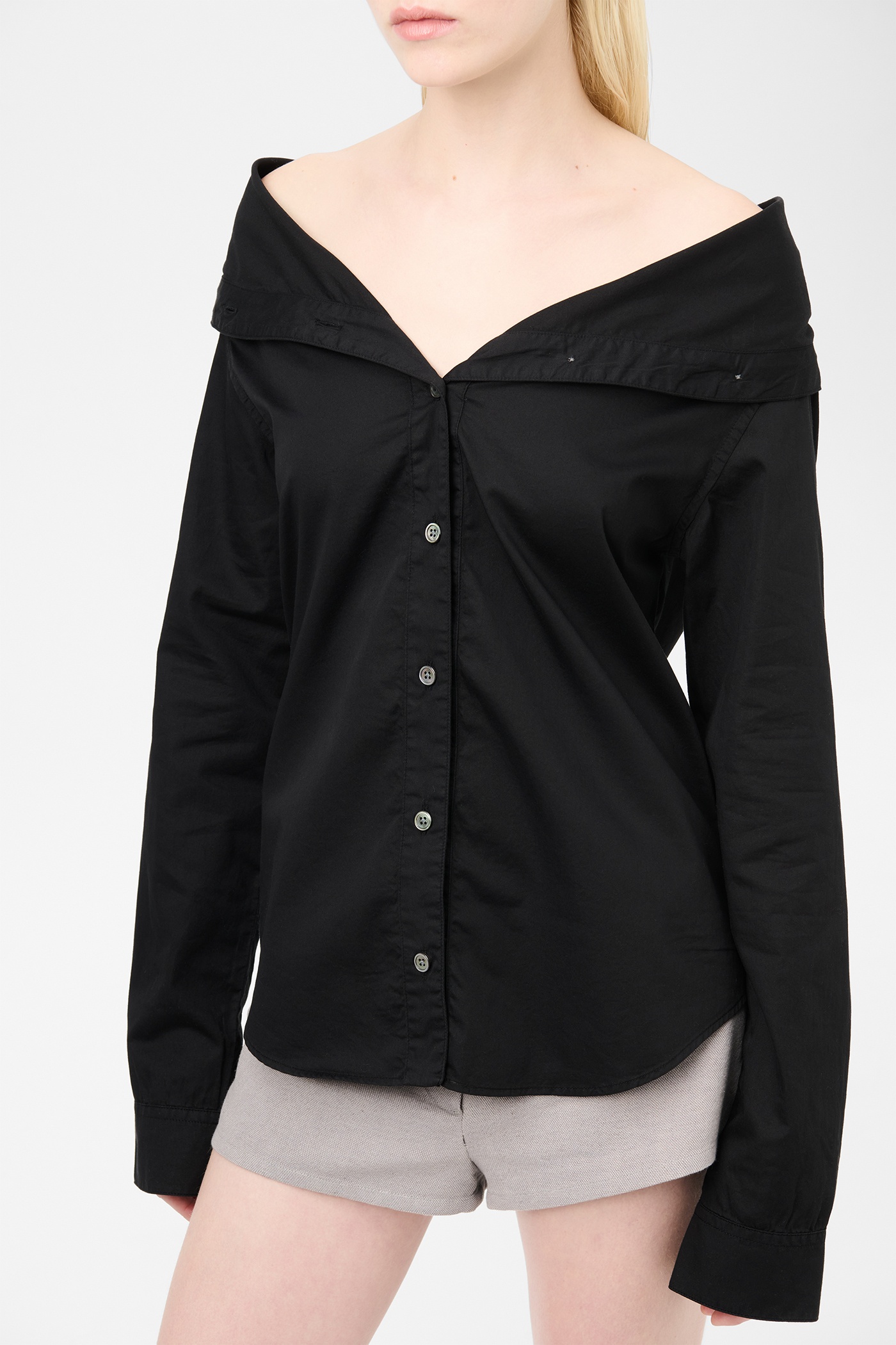 Kaonashi Shirt Black Satin - 4