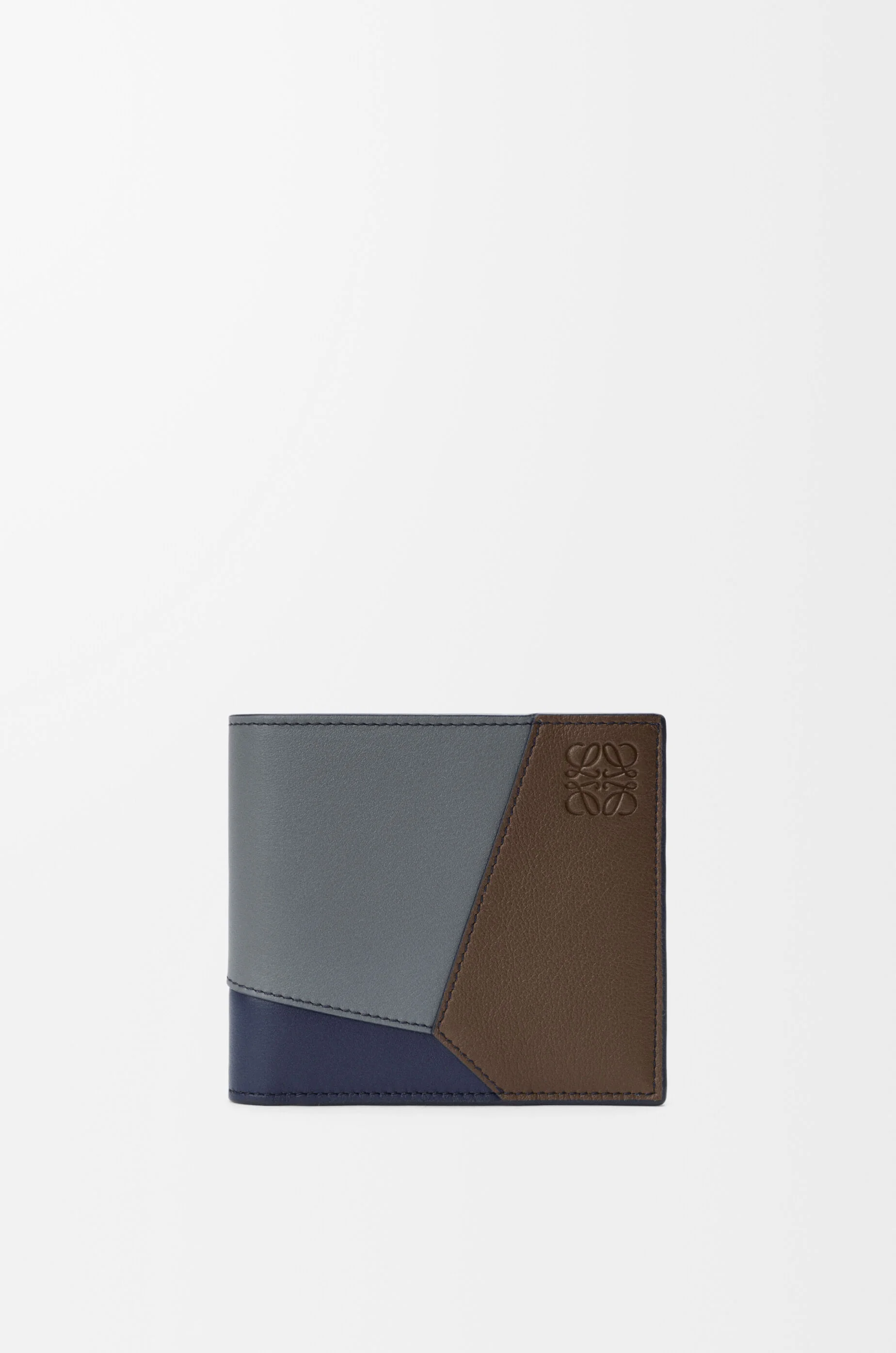 Puzzle bifold wallet in classic calfskin - 1