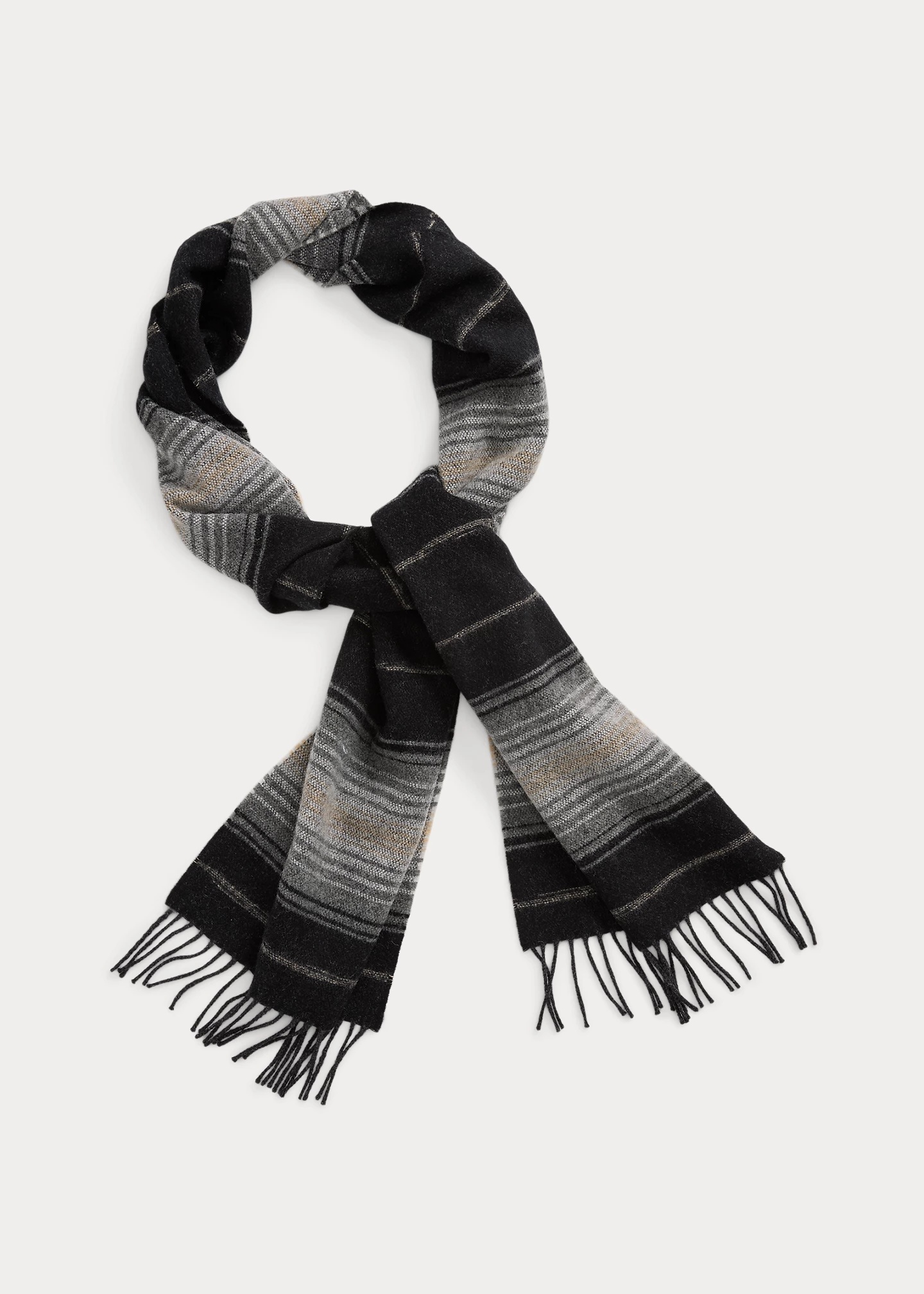 Striped Wool-Cashmere Scarf - 2