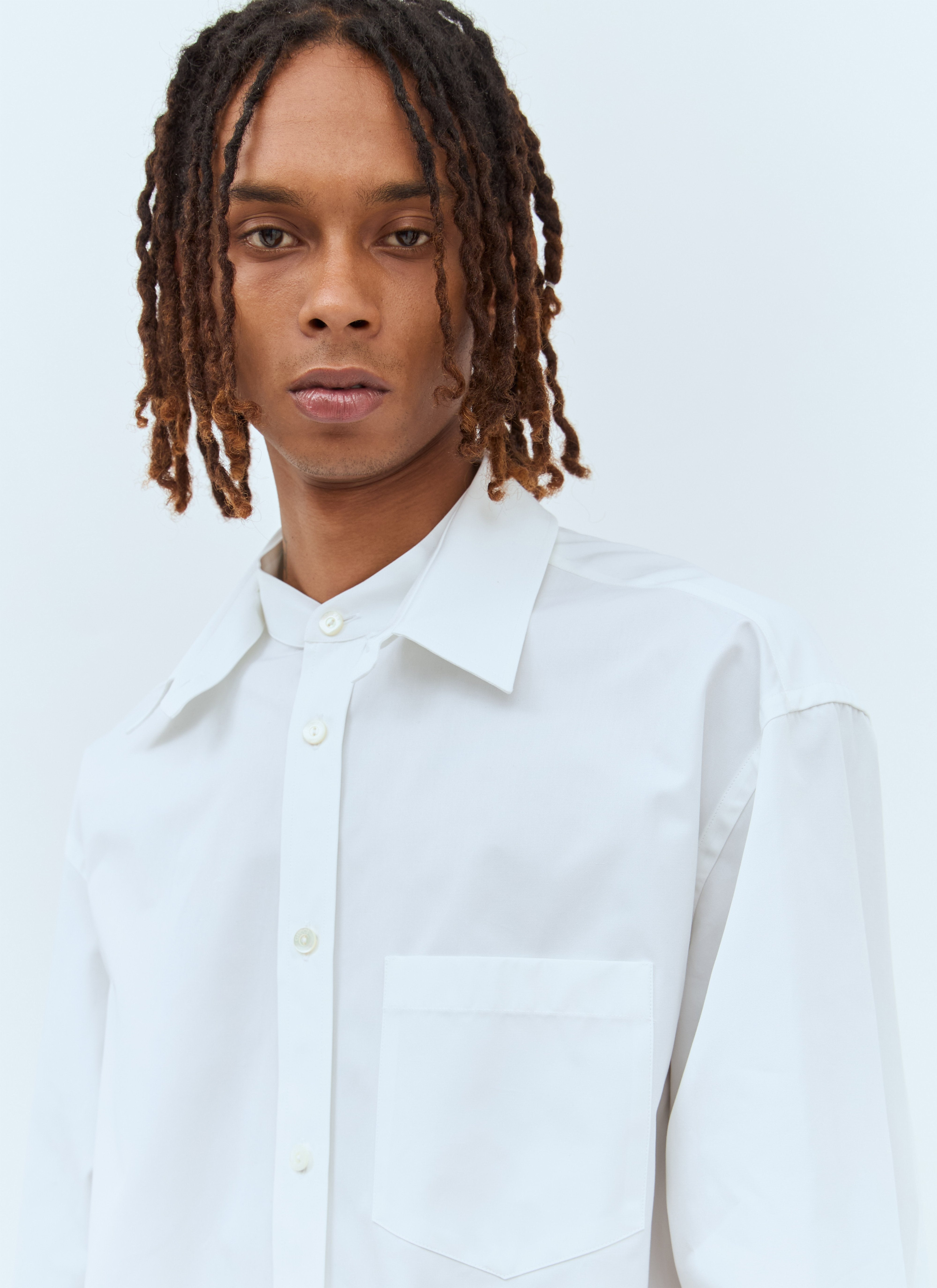 Gucci Men Double-Collar Poplin Shirt - 4