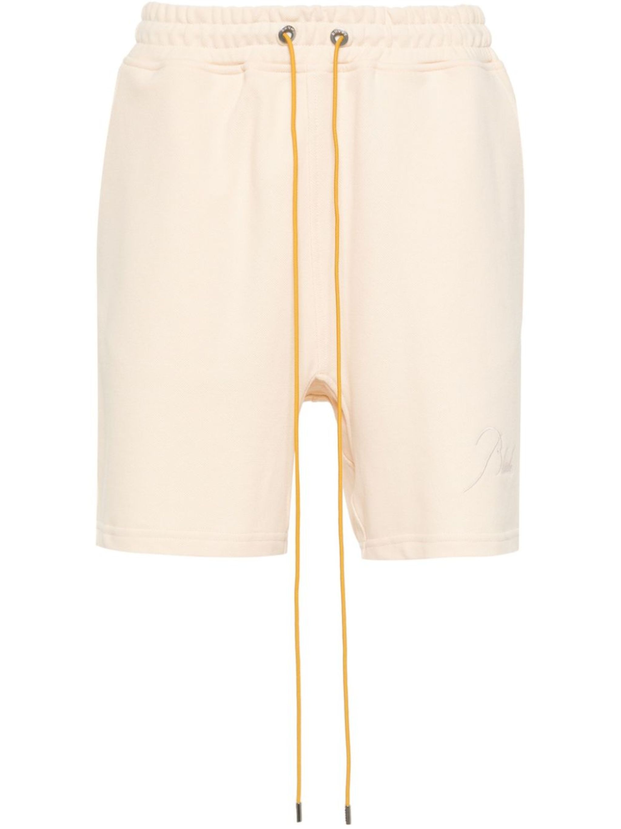 logo-embroidered piqué shorts - 1
