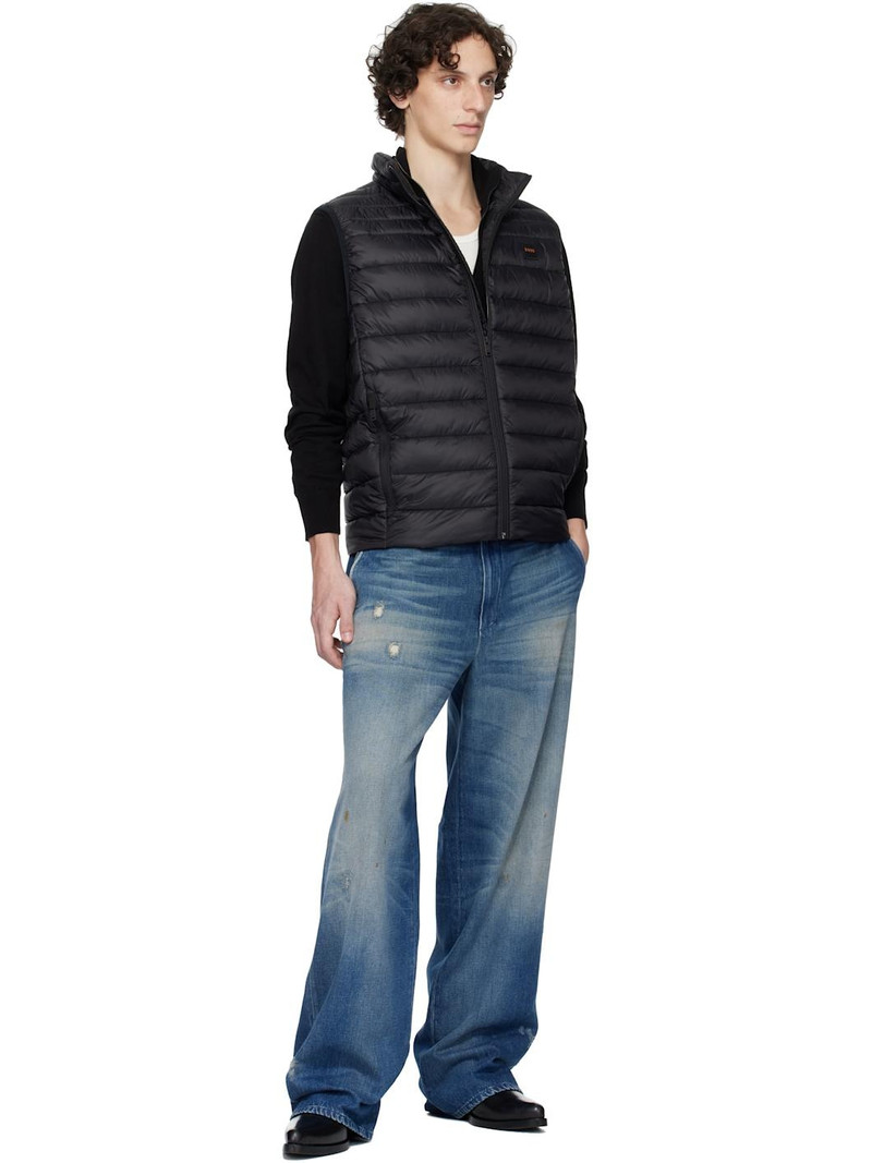 BOSS Black Packable Water-Repellent Puffer Vest outlook
