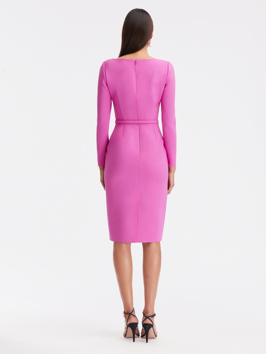 SCOOP NECK PENCIL DRESS - 2