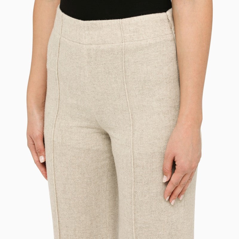 Chloé Beige Wool And Cashmere Palazzo Trousers Women - 5