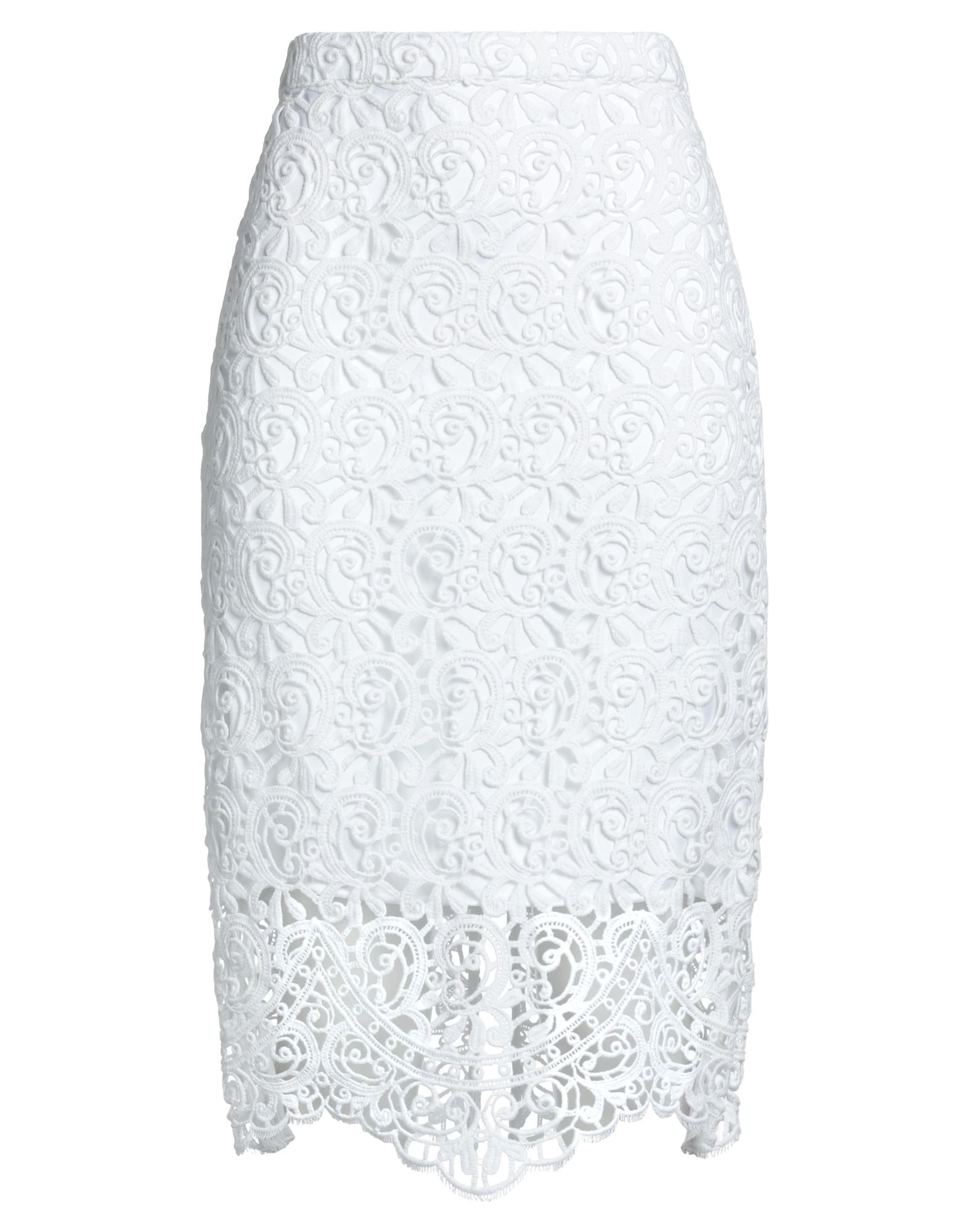 White Women's Midi Skirt - 1