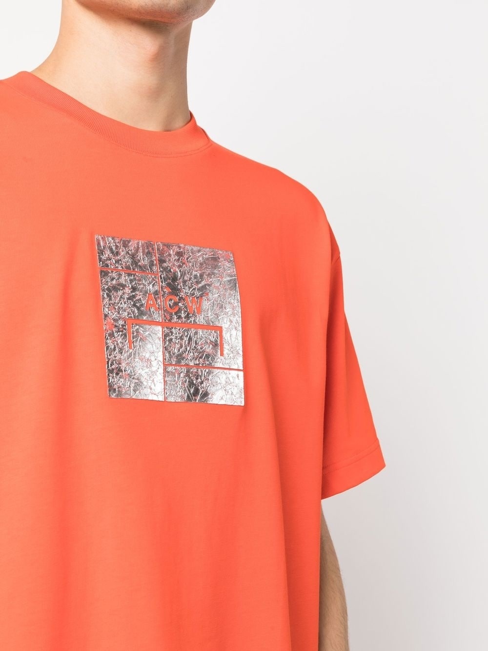 Foil logo-print T-shirt - 5