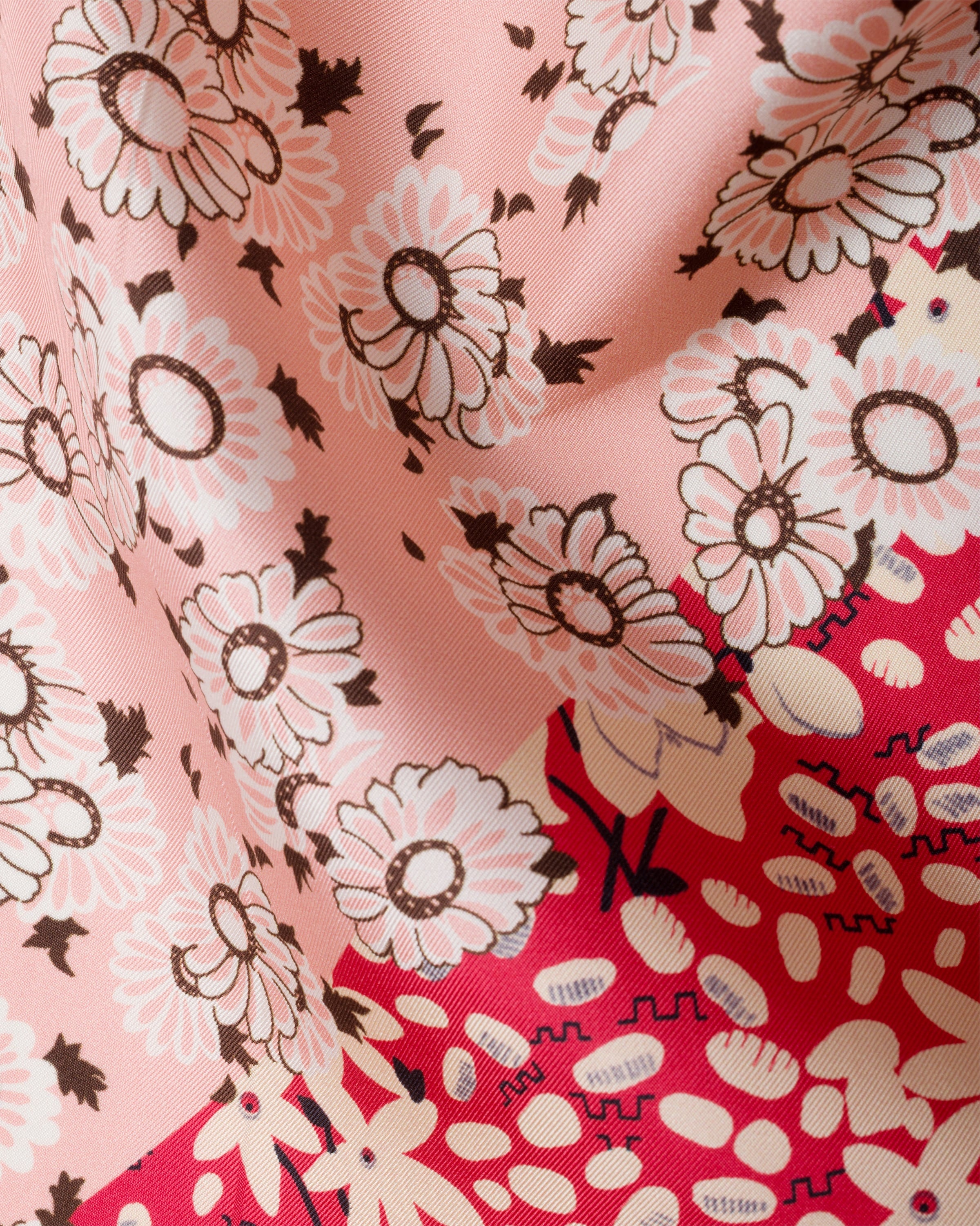 Printed silk twill scarf, 55 X 55 cm - 2