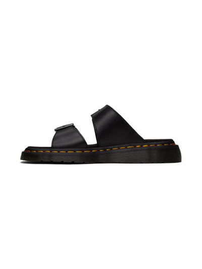 Dr. Martens Black Josef Leather Buckle Slide Sandals outlook