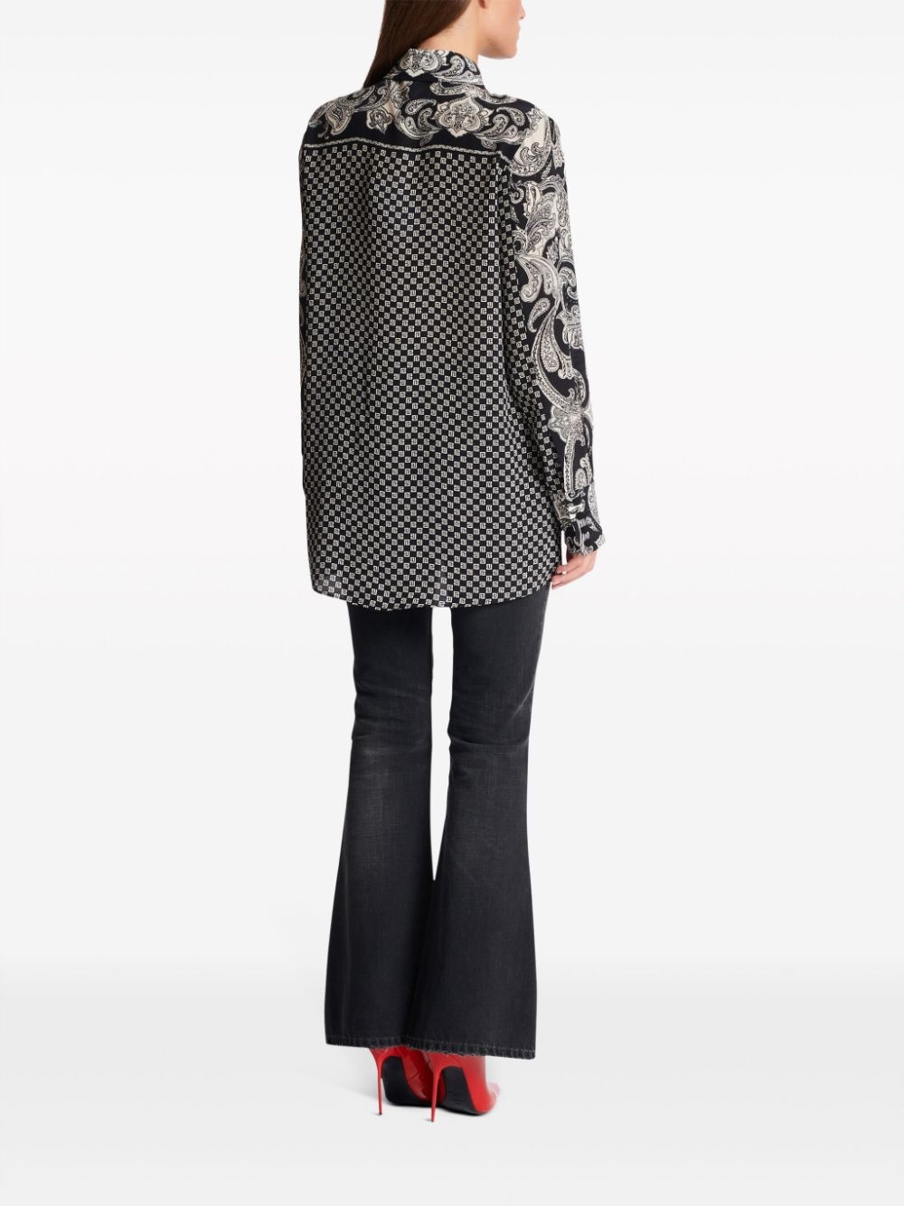 paisley-print silk shirt - 4
